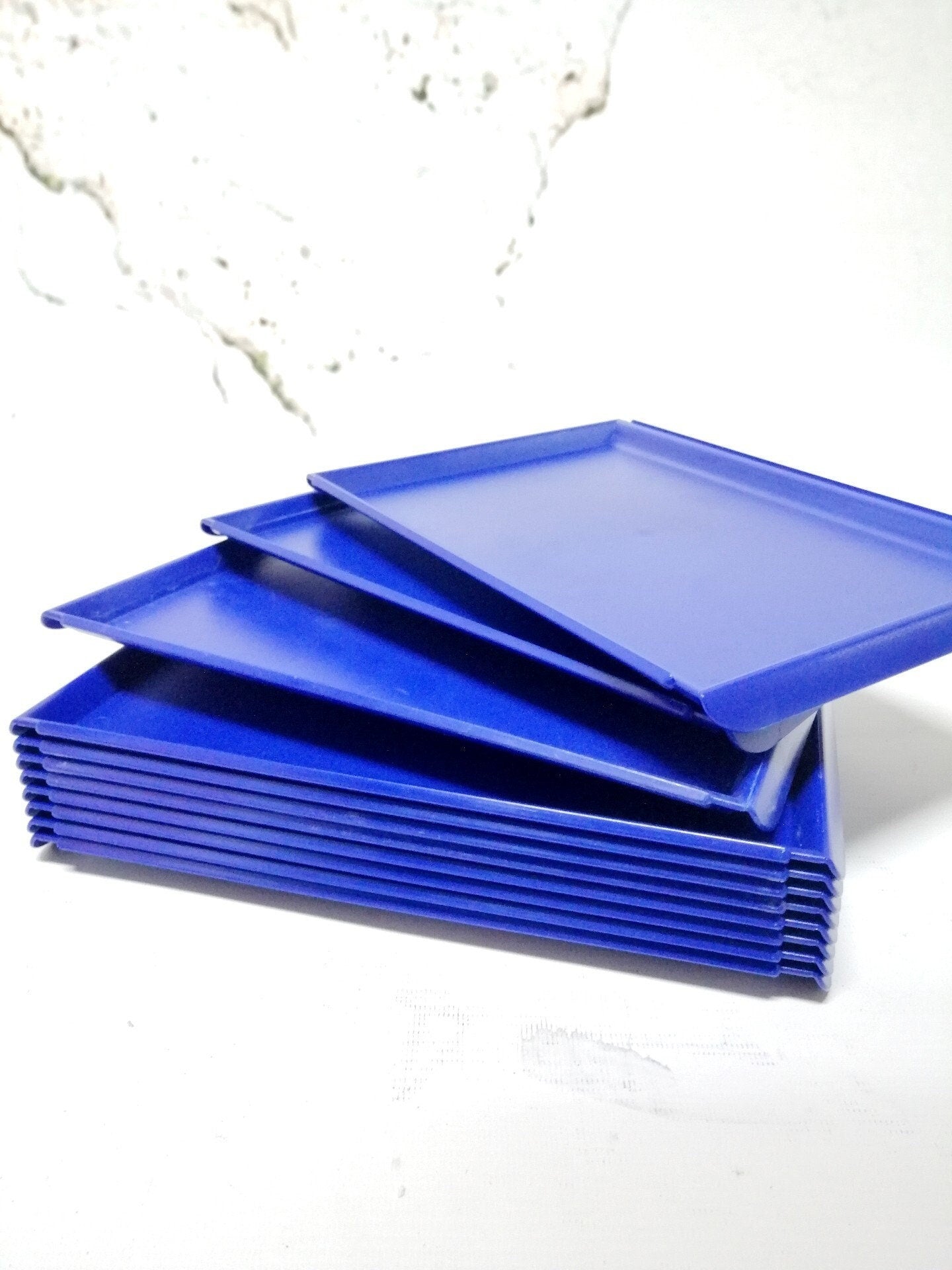 Lot of 5 Airline Serving Trays Catering Trays for Airline Galley Carts Trolleys Airplane Boxes Containers - Air Pullmantur - ATLAS
