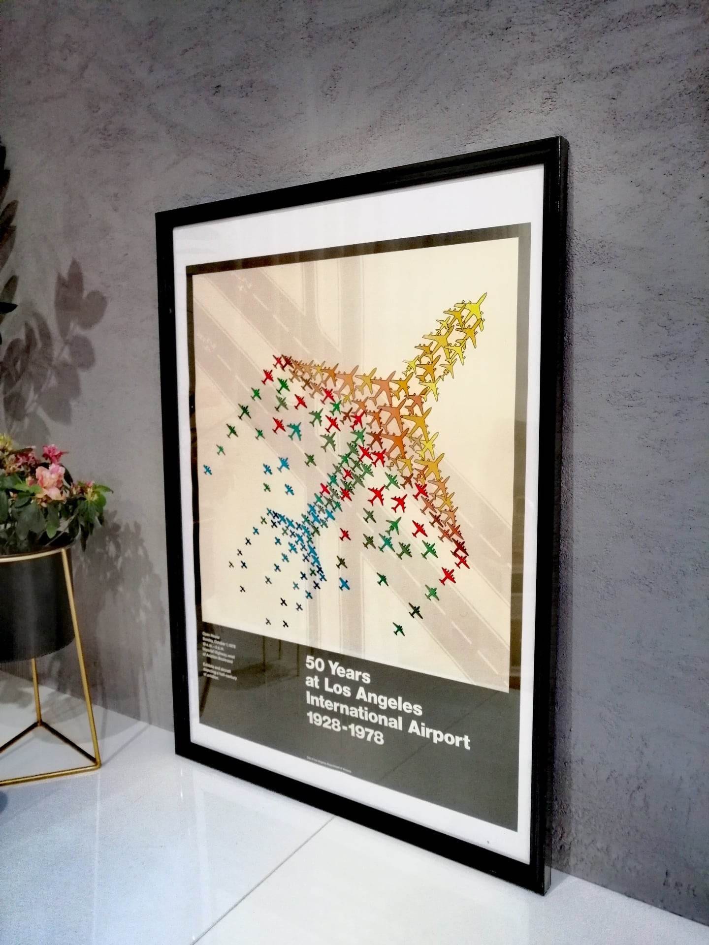 Original Vintage Poster 50 Years at LAX Los Angeles Airport 1928 - 1978 Aviation Wall Decor Aviation Gift