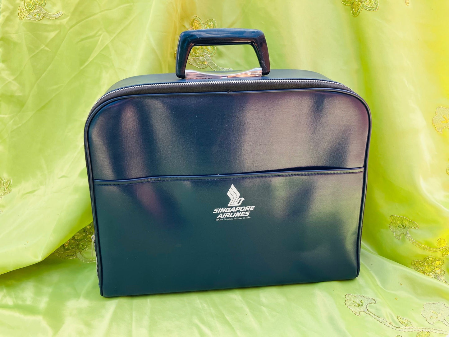 Singapore Airlines Origina Pilot Leather Case 1960s Made Only for Pilots Aviation Bag Flight Crew Bag Pilot Gift SIN