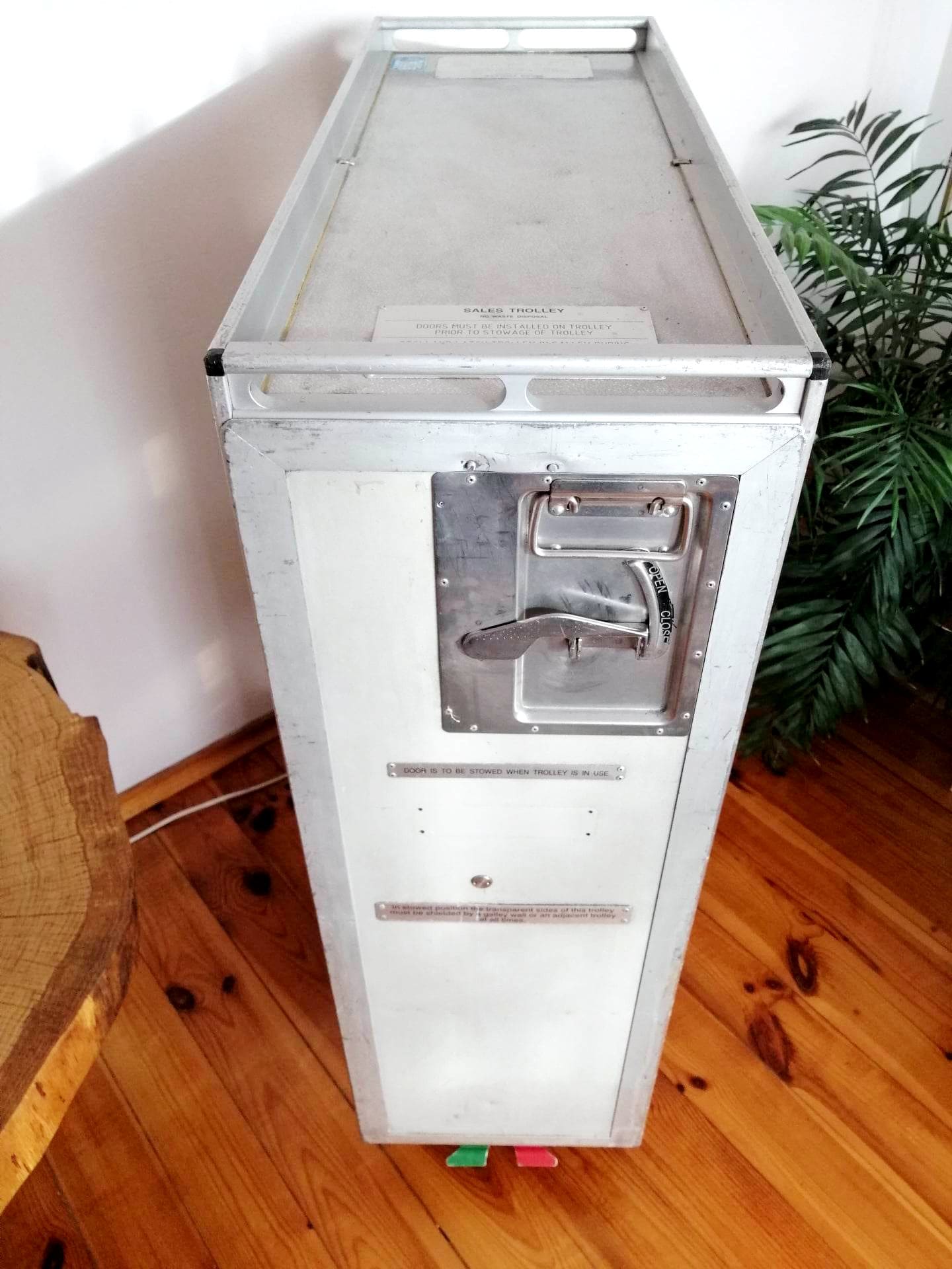 Airline Trolley Bar | Aviation Cart with Trays & Drawers | Driessen Aircraft Inflight Cart | Industrial Vintage Cabinet