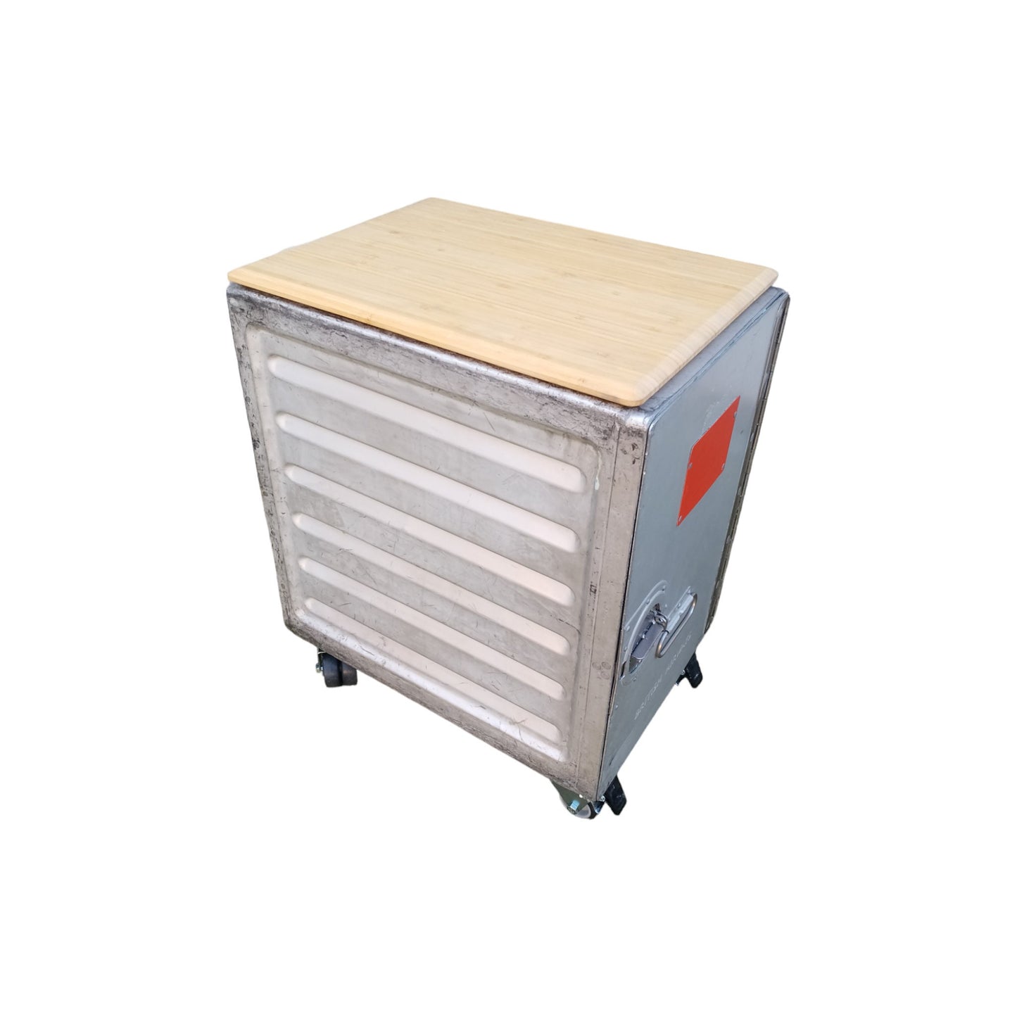 British Airways, Boeing 747 Airline Galley Storage Container as a Nightstand, Side Table, Industrial Storage Cabinet, Driessen
