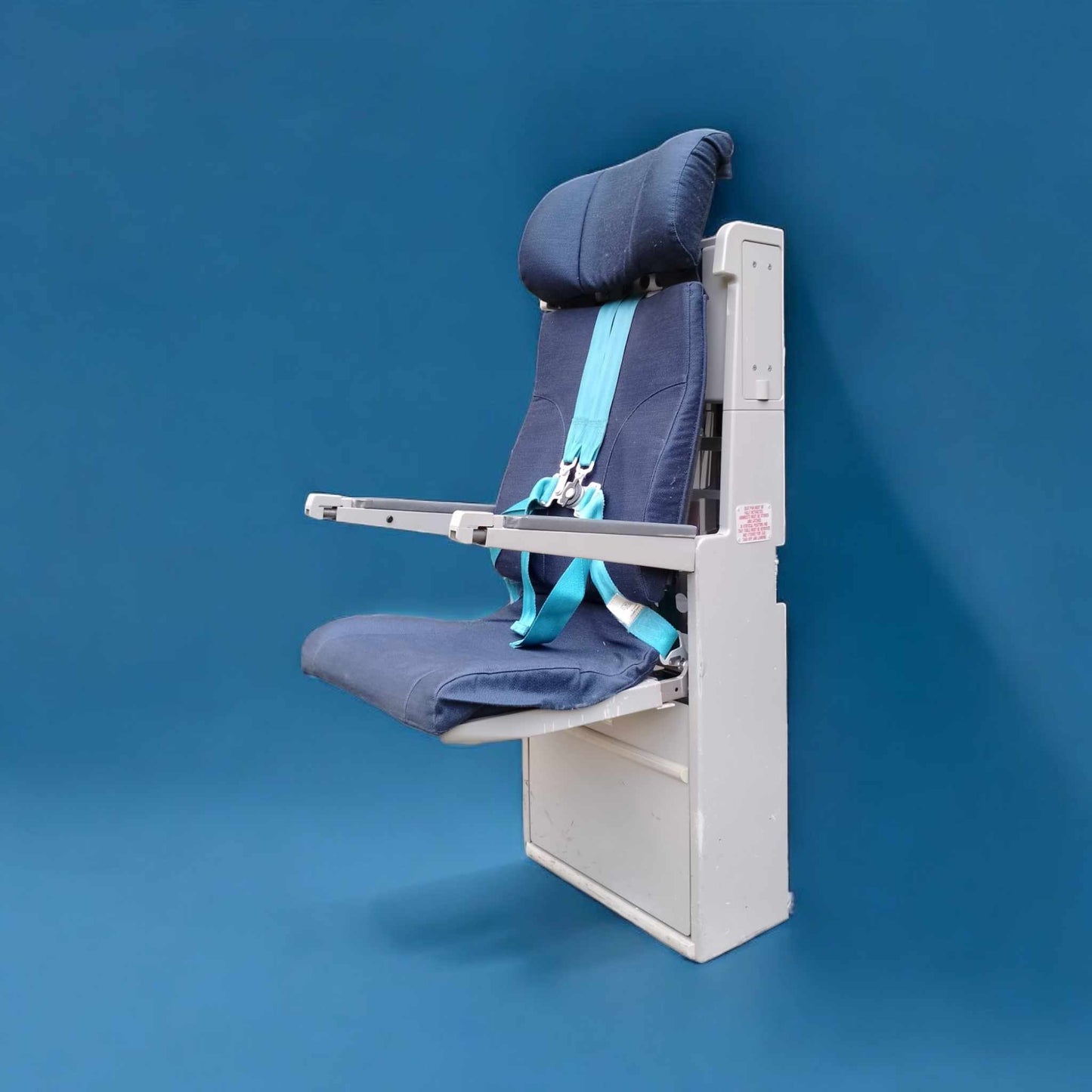 Boeing 747 KLM Royal Dutch Airlines Authentic Cabin Crew Jump Seat Flight Attendant Seat