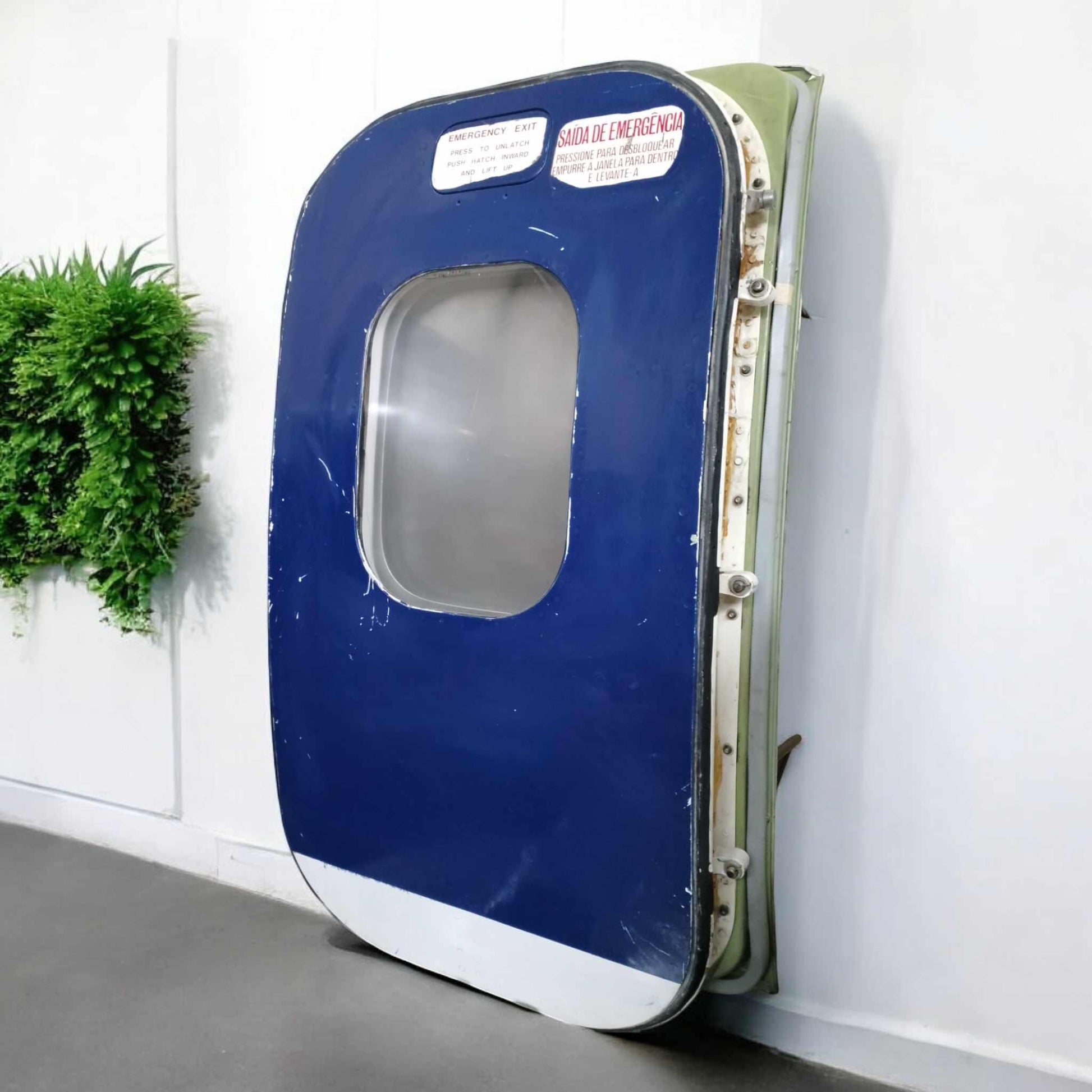 Boeing 737 Emergency Exit Door Varig Airlines Aircraft Part Aviation Collectible Industrial Decor Original Plane Overwing Door
