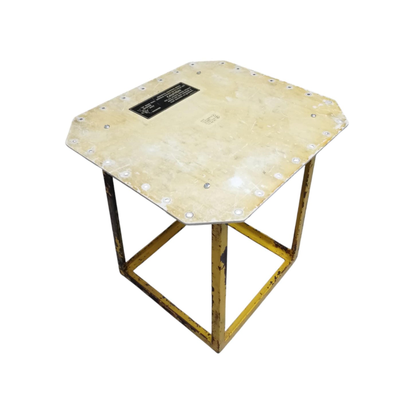 Boeing 737 Aircraft Original Access Panel Door Upcycled Industrial Side Table Coffee Table