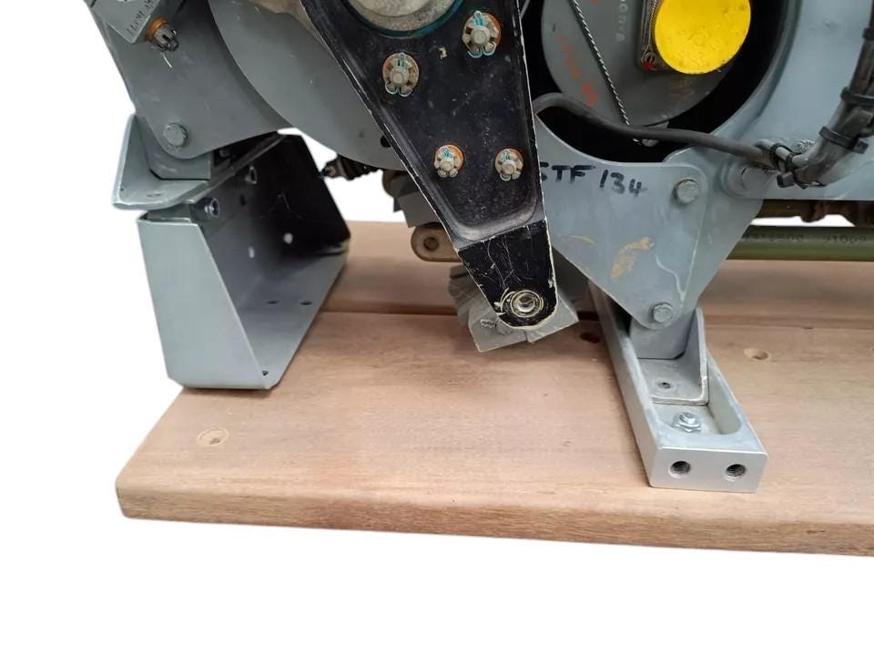 RAF Panavia Tornado Aircraft Throttle Quadrant – Authentic Fighter Jet Cockpit Control on Wooden Display Base – Aviation Collectible & Decor