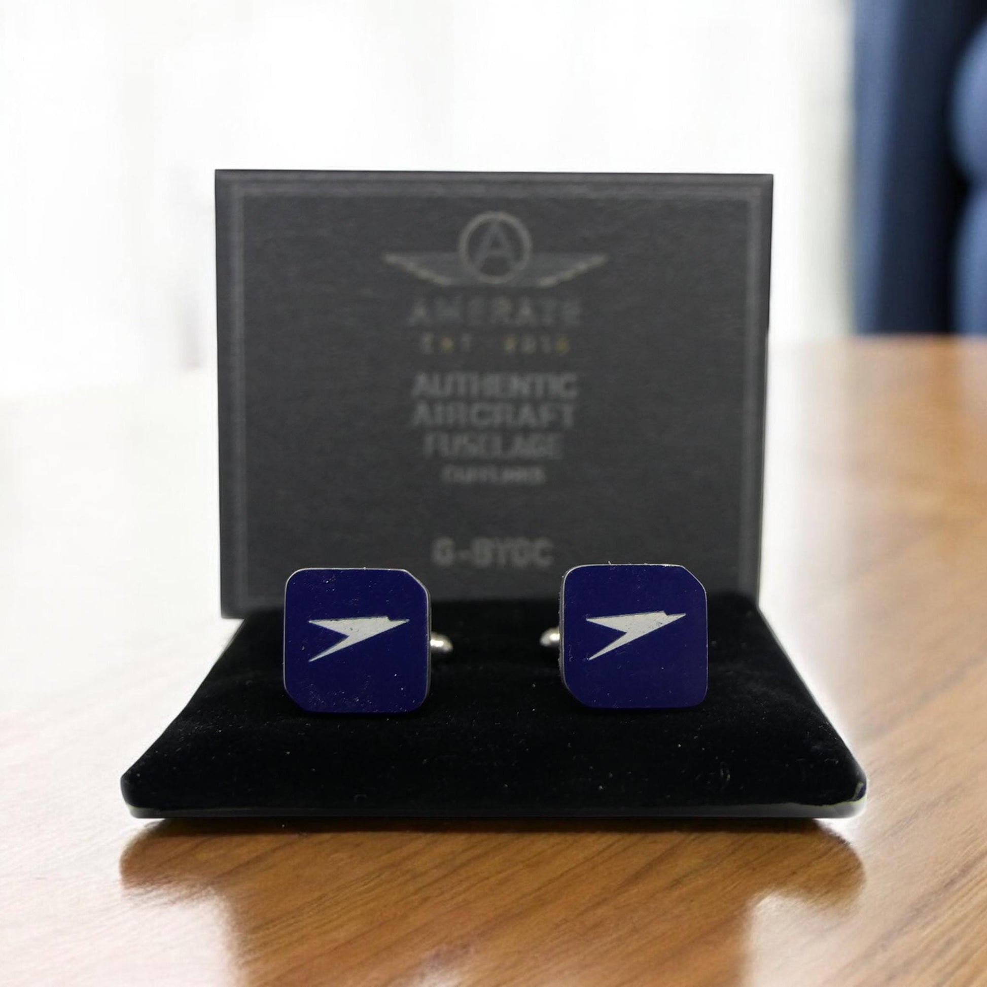 Aircraft Fuselage Cufflinks British Airways G-BYGC Boeing 747-400 BOAC Chelsea Rose Speedbird
