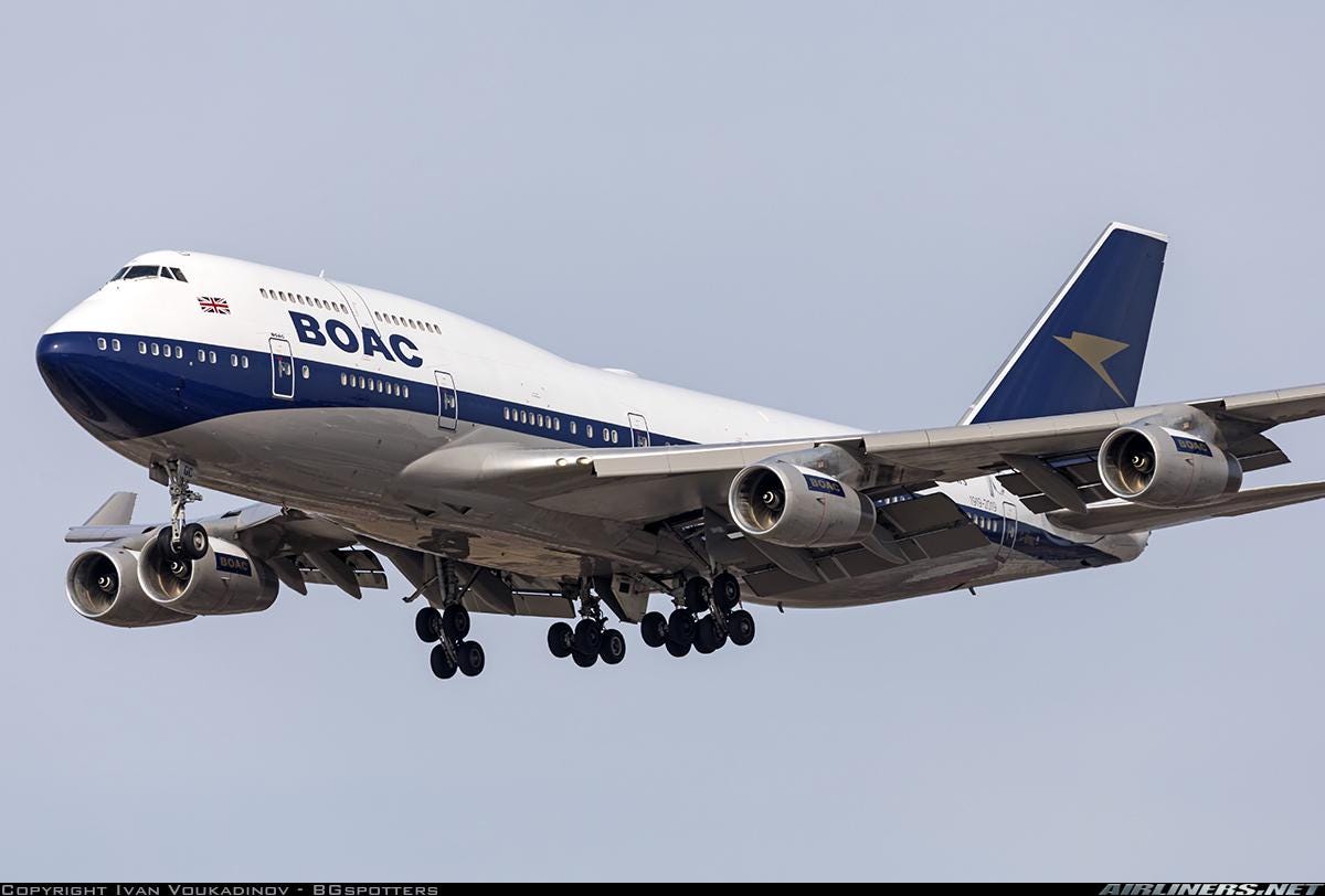 Aircraft Fuselage Cufflinks British Airways G-BYGC Boeing 747-400 BOAC Chelsea Rose Speedbird