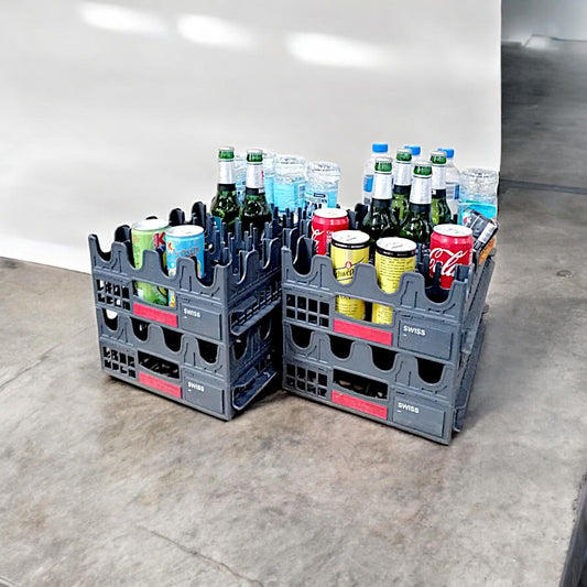 Lot of 4 SWISS Airlines Beverage Crates Drawers for Bottles Cans Glass