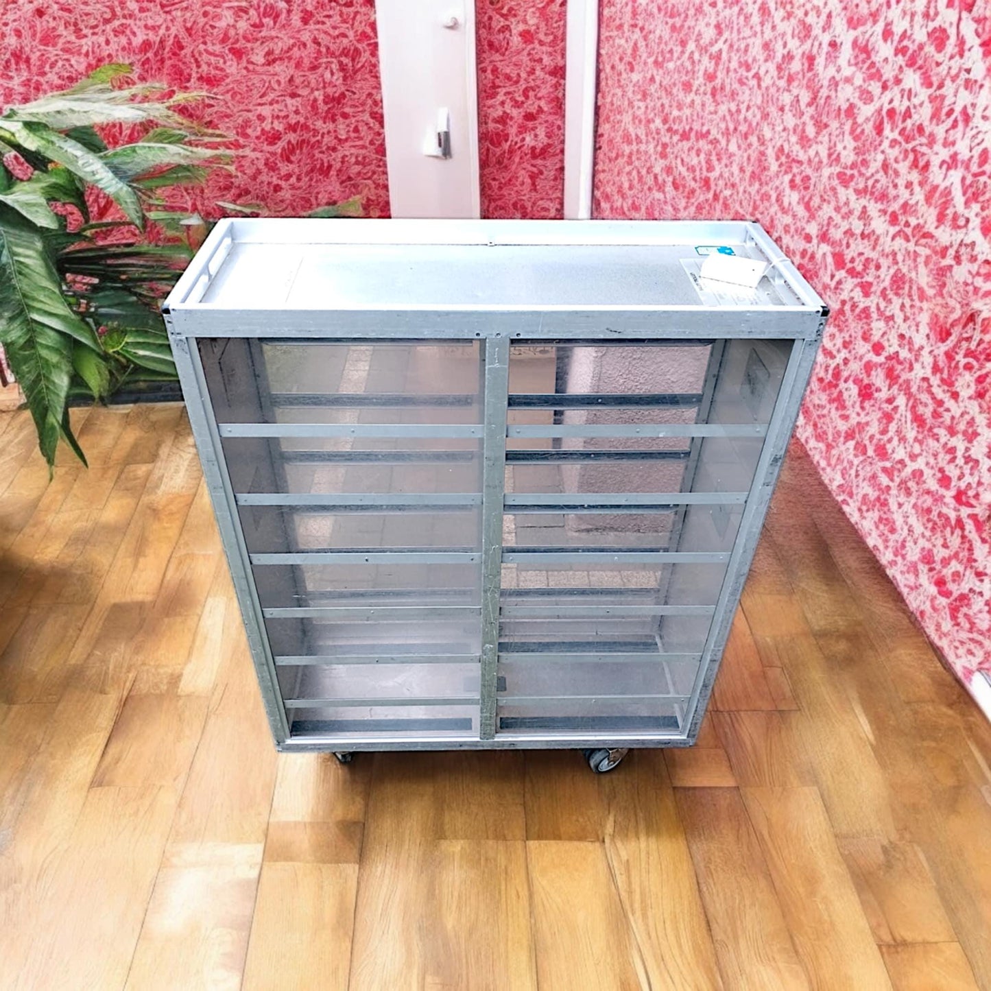 Airline Trolley Bar | Aviation Cart with Trays & Drawers | Driessen Aircraft Inflight Cart | Industrial Vintage Cabinet
