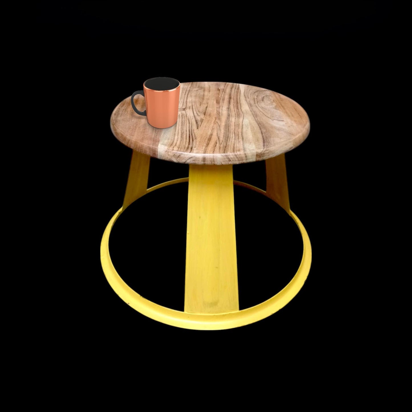 Aviation Table Made of Airport Yellow Lamp Base 1970 CCCP