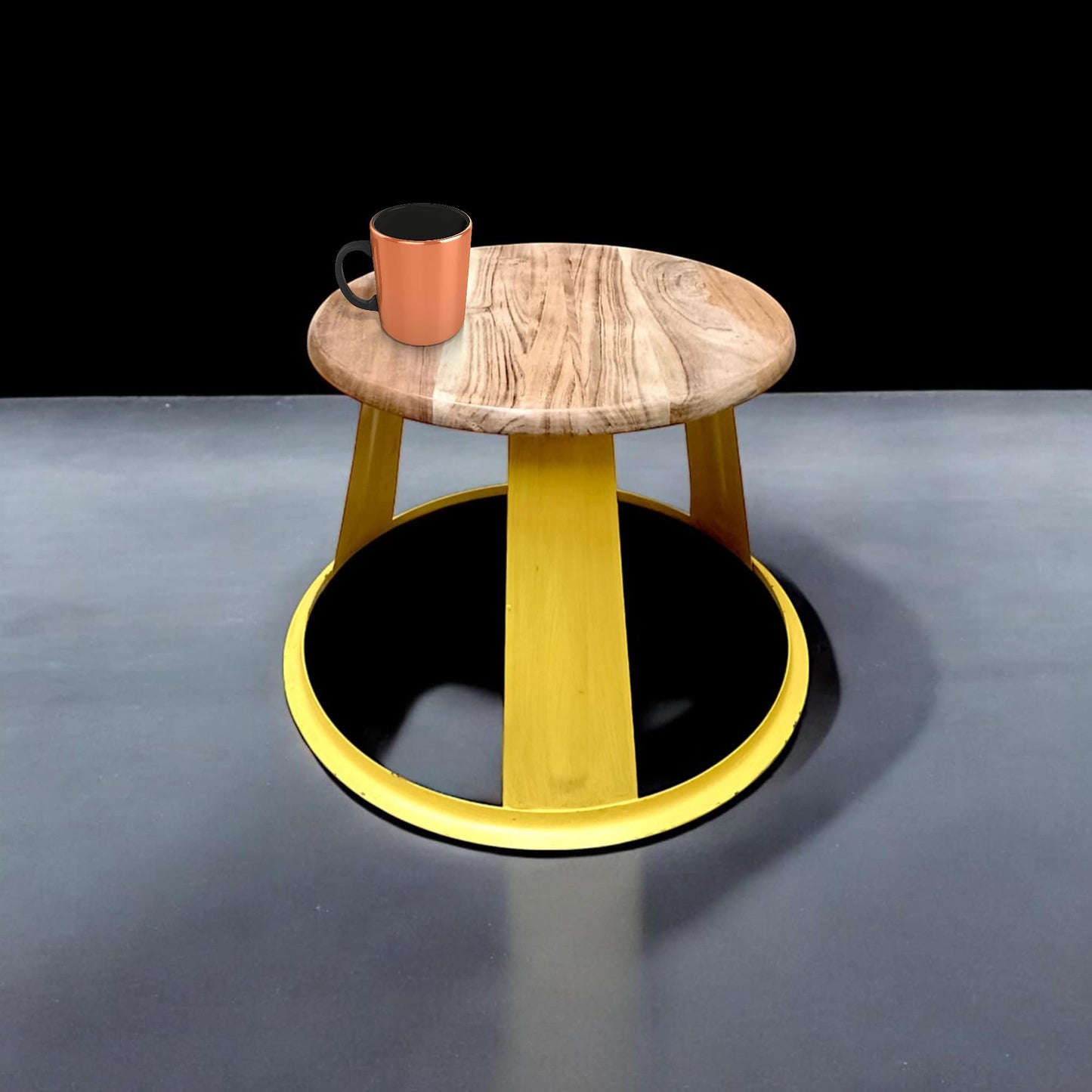 Aviation Table Made of Airport Yellow Lamp Base 1970 CCCP