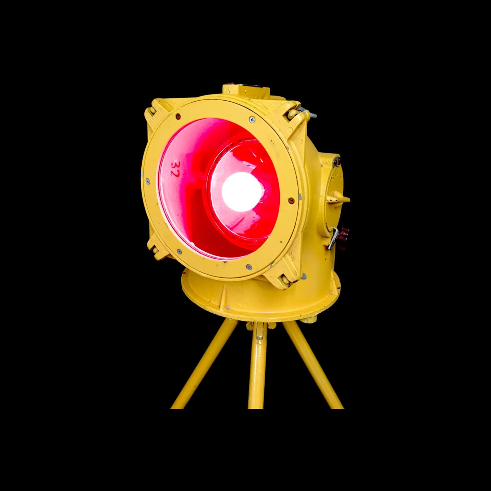 Vintage Soviet Airport Light – Industrial Aviation Lamp, USSR 1960s–70s, Rare Aviation Decor
