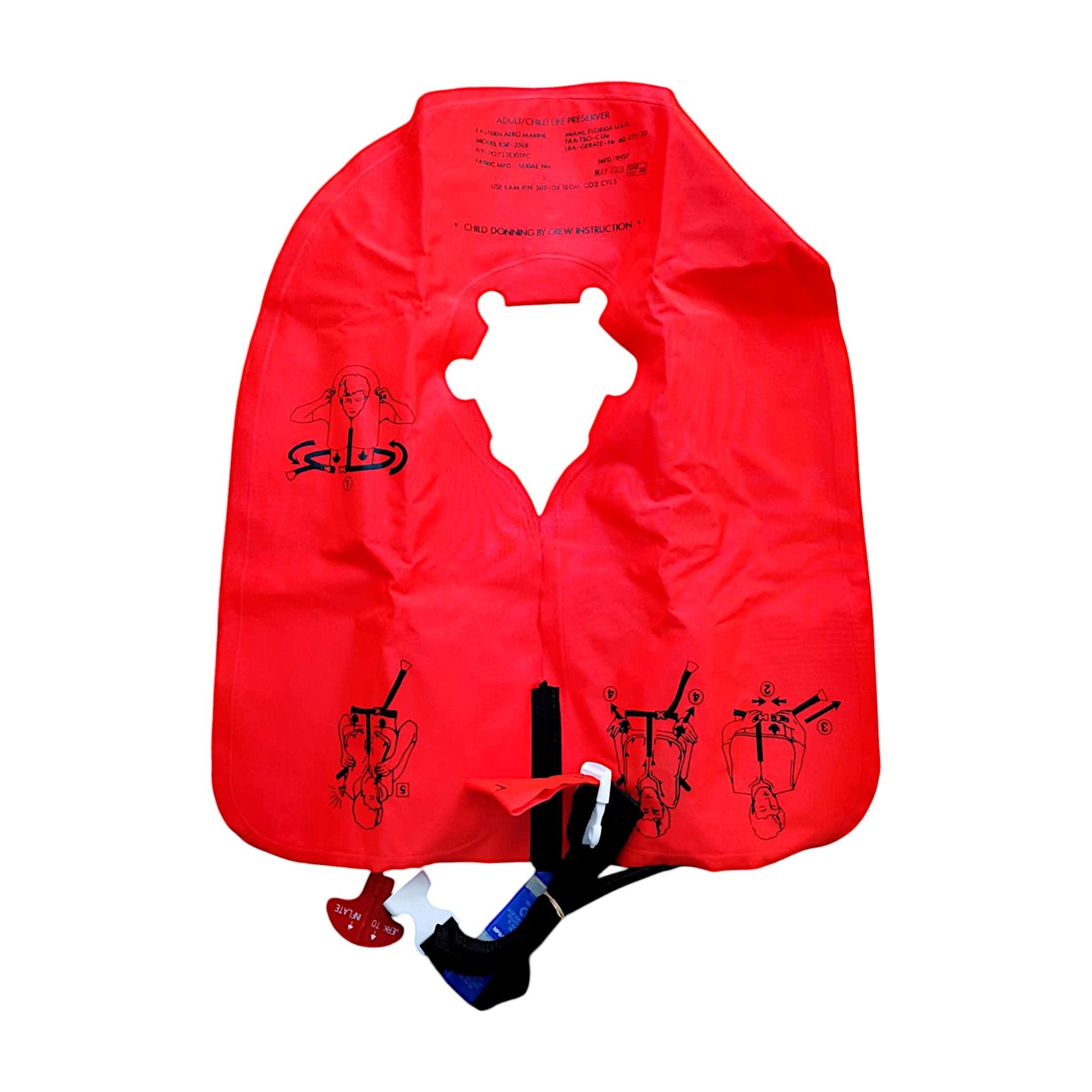 Authentic Airline Crew Life Vest Eastern Aero Marine Aviation Collectible