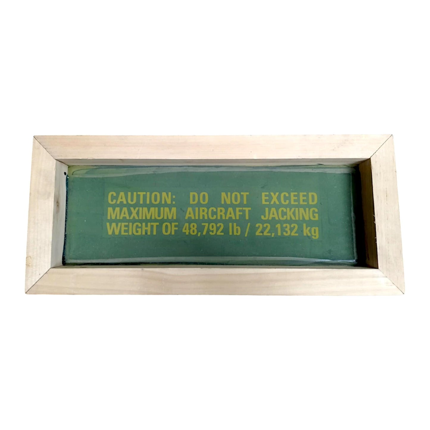 Authentic Aircraft Stencil Screen Maximum Jacking Weight Embraer ERJ 145 Aviation Decor Sign