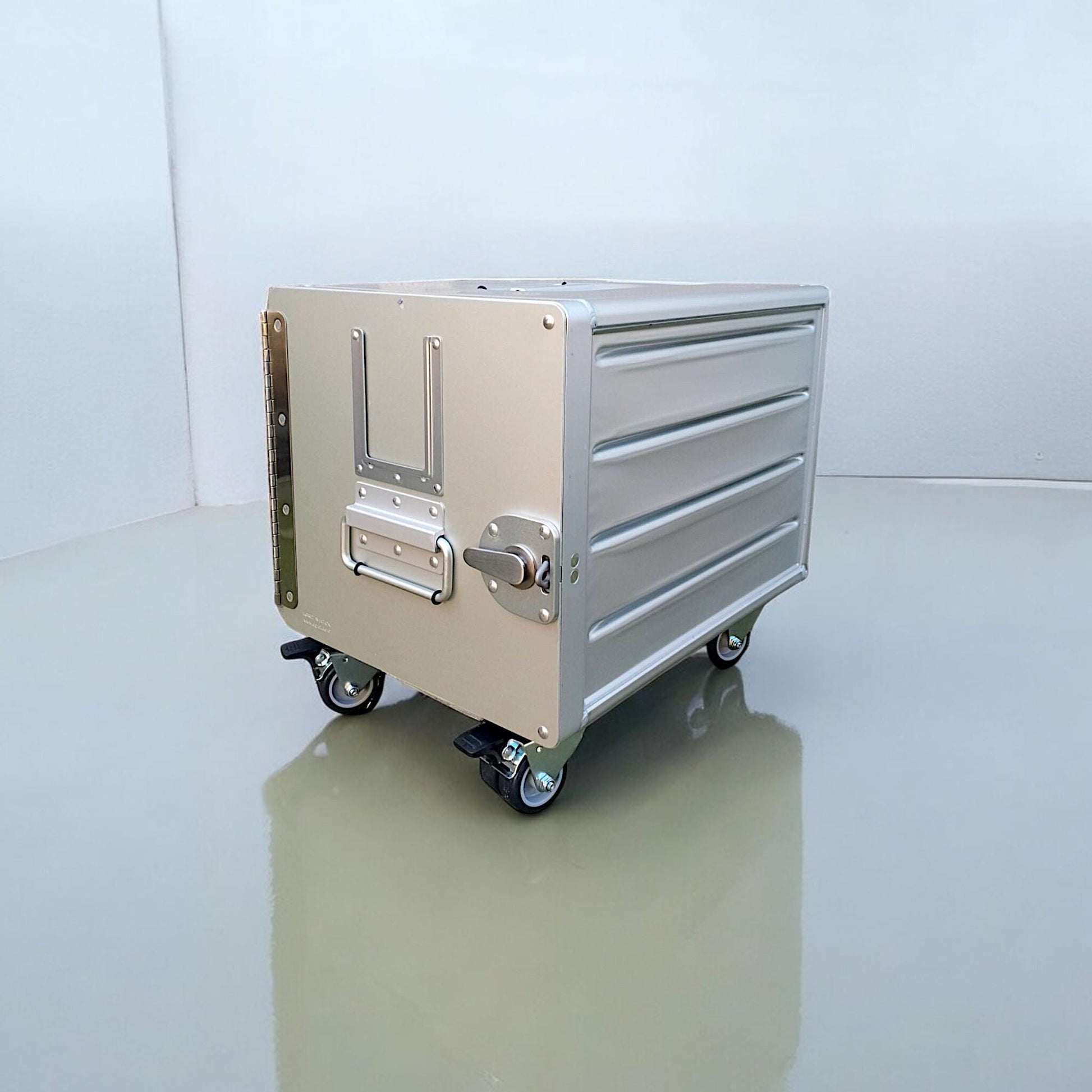Brand New Original Airline Galley Side Table with 2 New Drawers Egret & Wheels