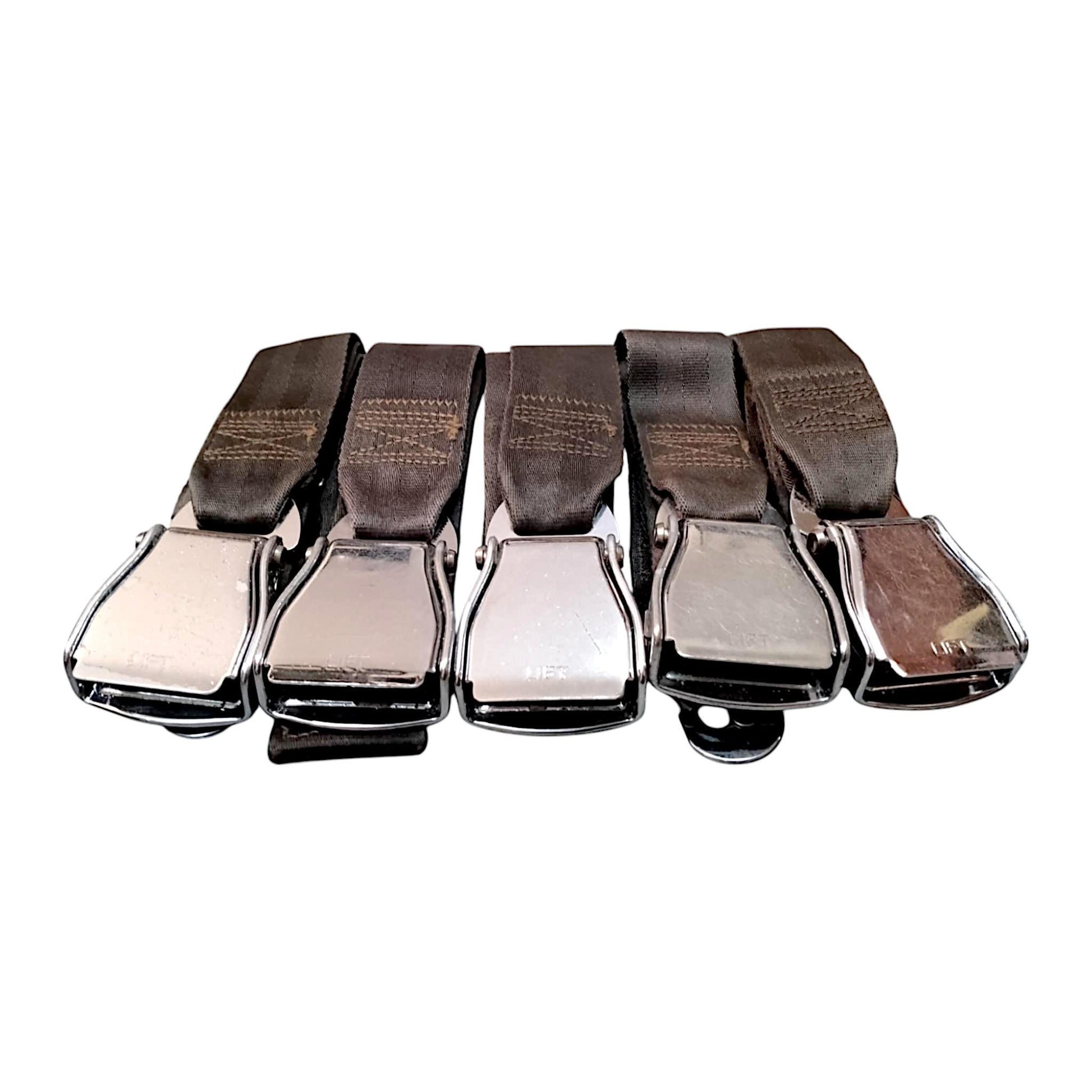 Set of 5 Authentic Aircraft Seat Belts Boeing 747 Virgin Atlantic G-VXLG