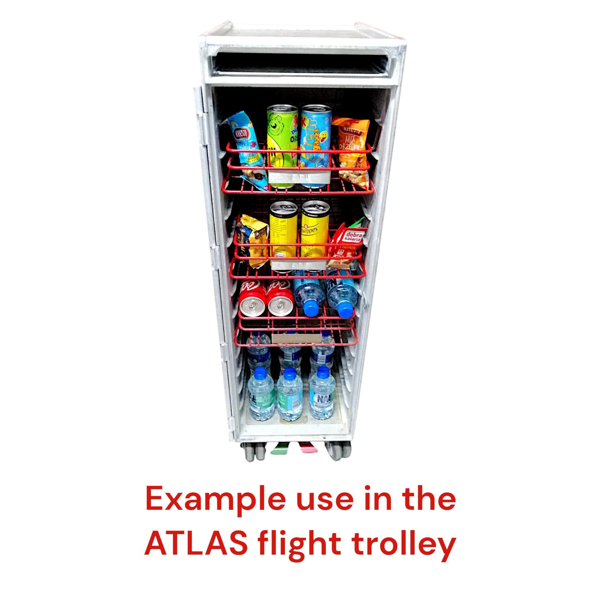 Set of 6 LTU Airplane Storage Drawers, Airline Racks for Glass, Cans, Bottles for ATLAS Airline Trolley, Airplane Cart, Airline Containers