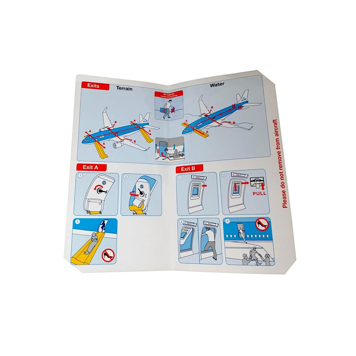 KLM Boeing 737 Original Airline Safety Card 2008