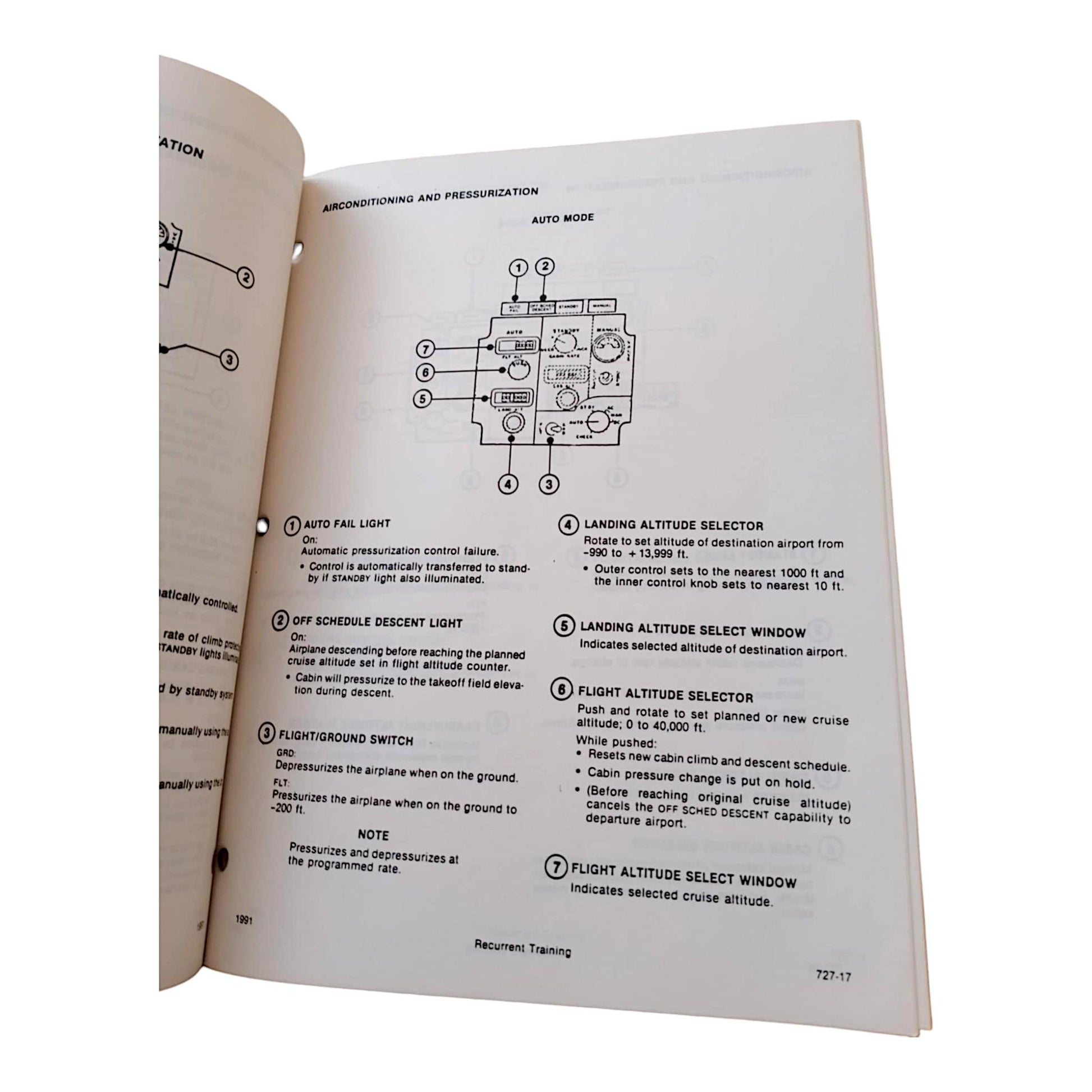Rare Pan Am Boeing 727 Flight Crew Training Manual (1990-1991) Authentic Aviation Collectible