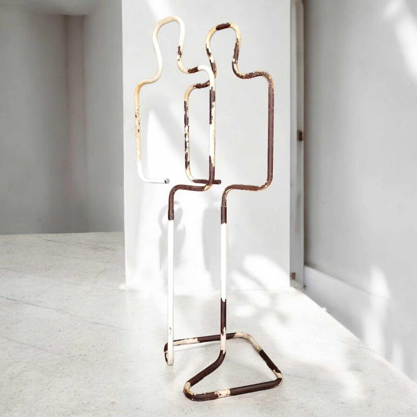 Vintage Industrial Metal Mannequin Rack – Adjustable Designer Clothing Display – 1960s/70s Poland