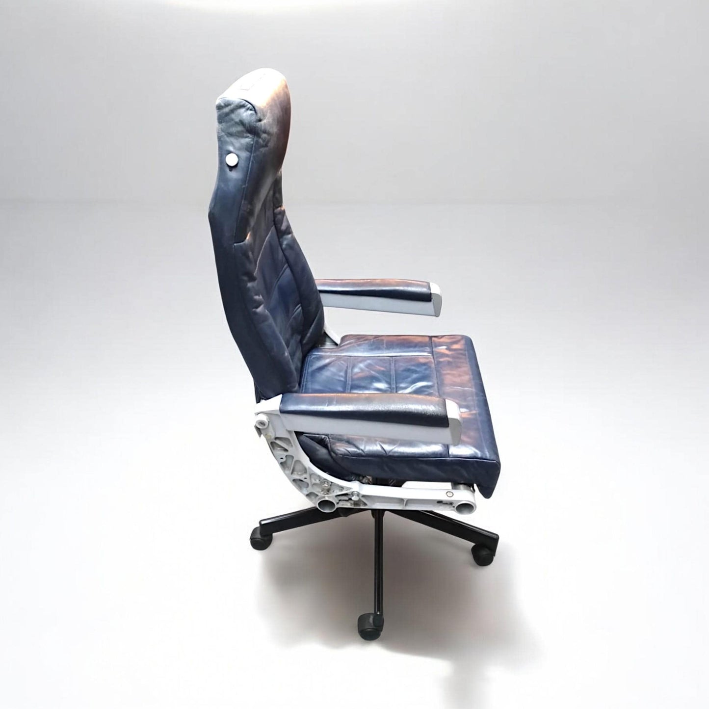 Bombardier Dash-8 Aircraft Office Chair – Vintage Aviation Furniture – Upcycled Airline Seat – Industrial Decor