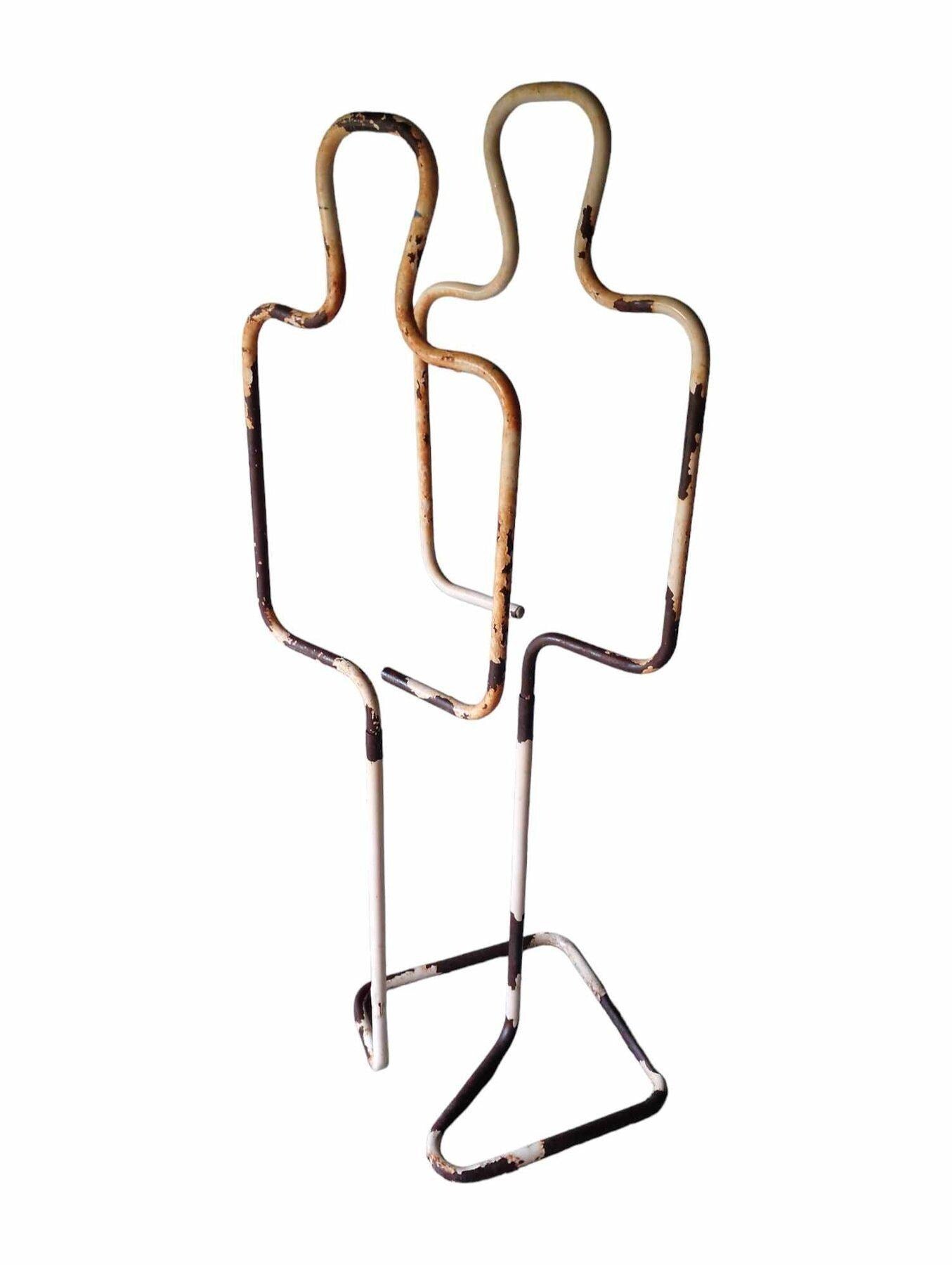 Vintage Industrial Metal Mannequin Rack – Adjustable Designer Clothing Display – 1960s/70s Poland