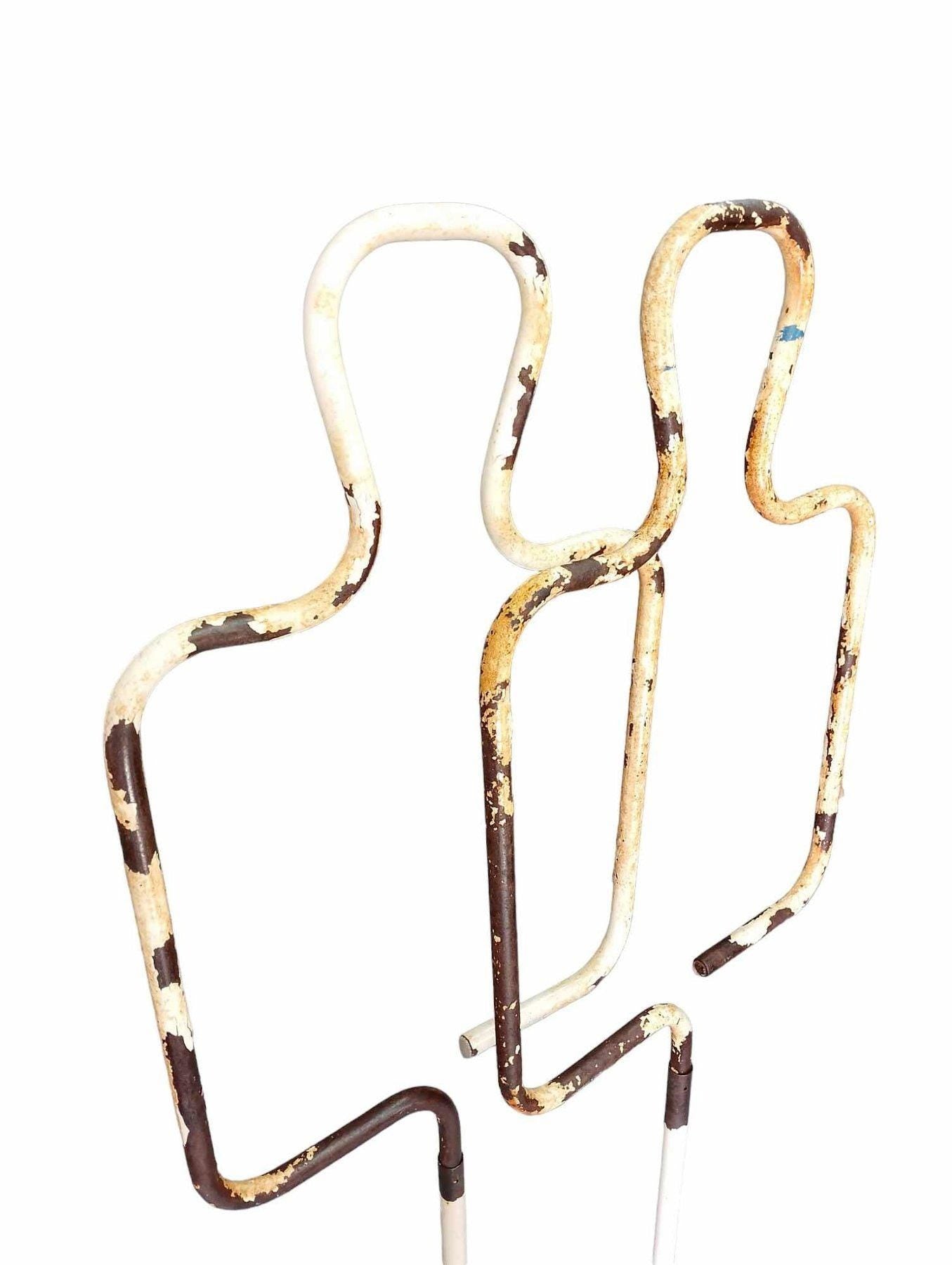Vintage Industrial Metal Mannequin Rack – Adjustable Designer Clothing Display – 1960s/70s Poland
