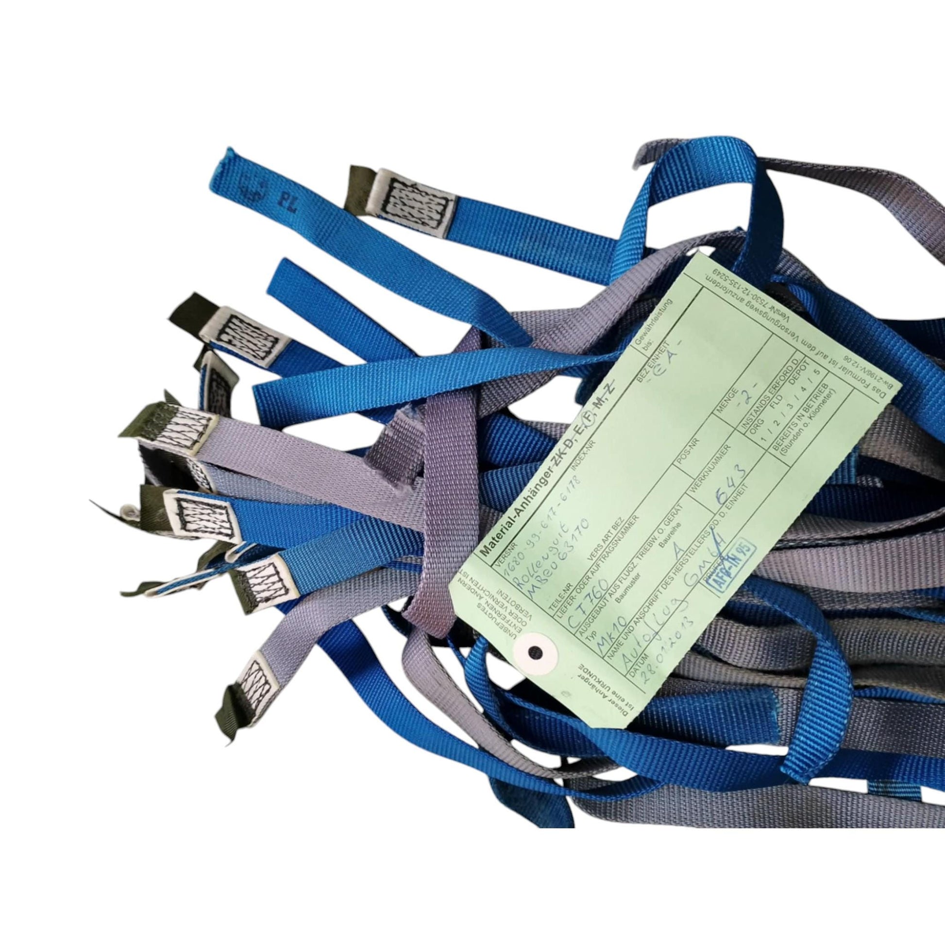 Original Martin Baker MK10A Set of Ejection Seat Fabric Straps – Aviation Upcycling DIY Aircraft Projects