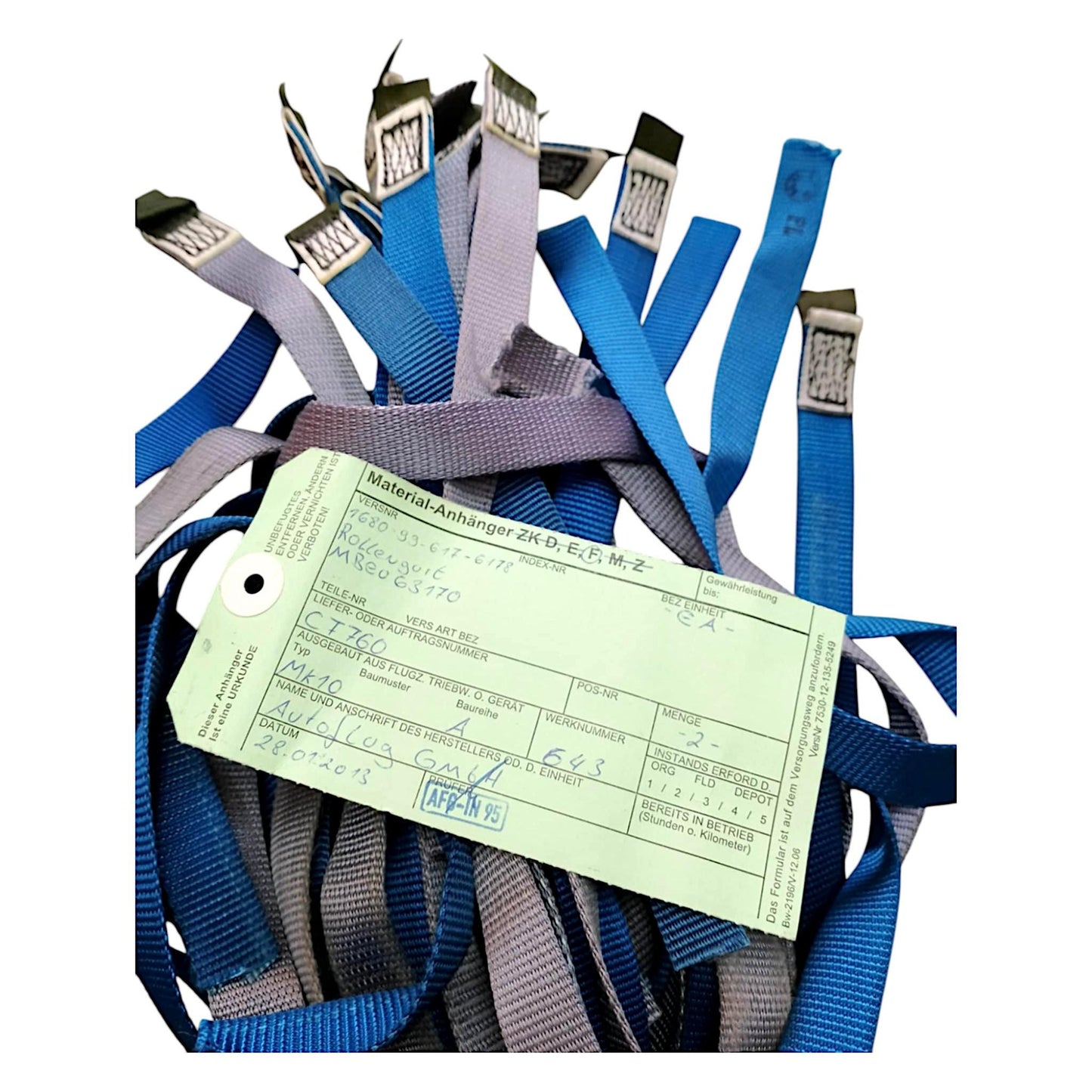 Original Martin Baker MK10A Set of Ejection Seat Fabric Straps – Aviation Upcycling DIY Aircraft Projects