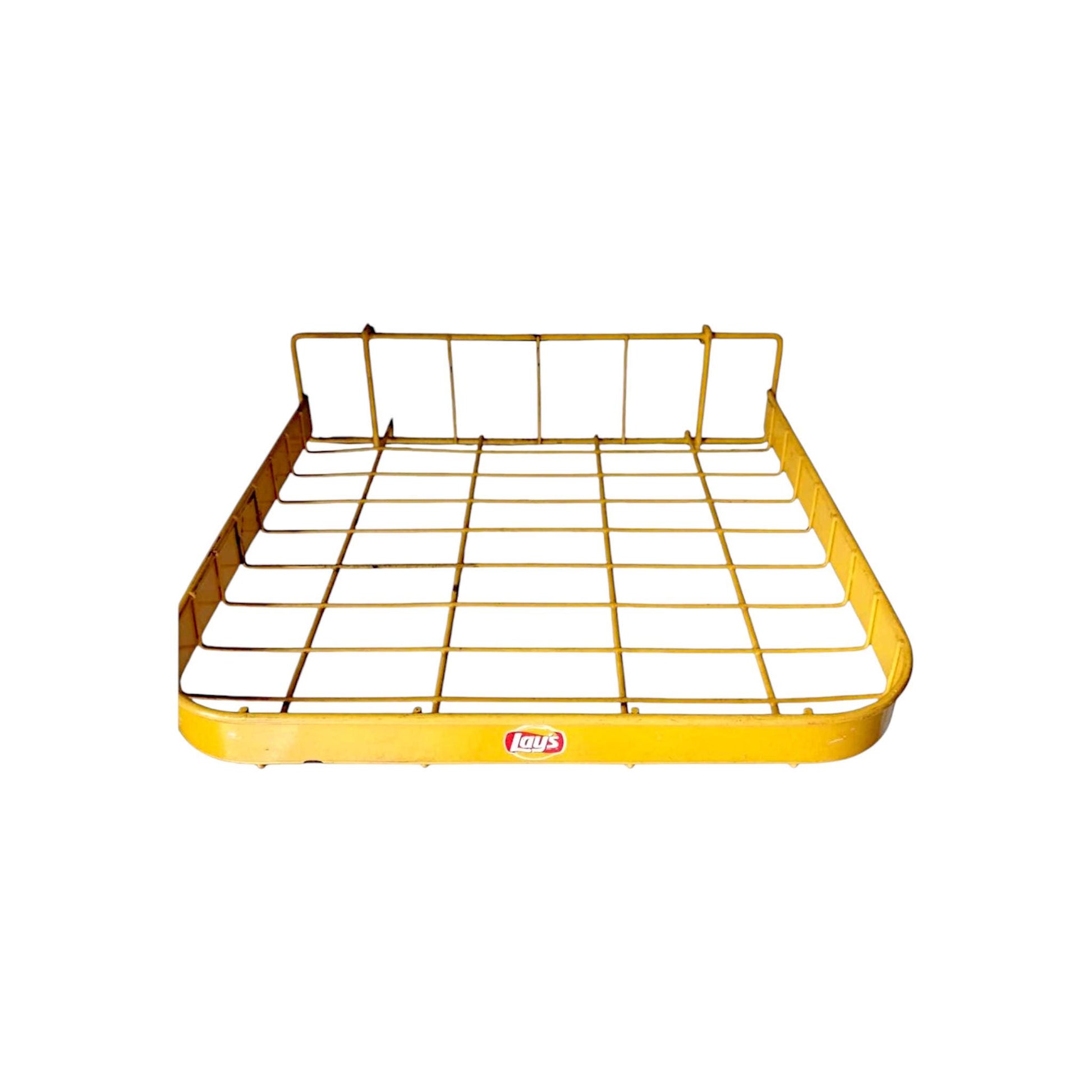 Vintage Lays Metal Shelf Industrial Snack Display Rack Wall Mountable Advertising Decor