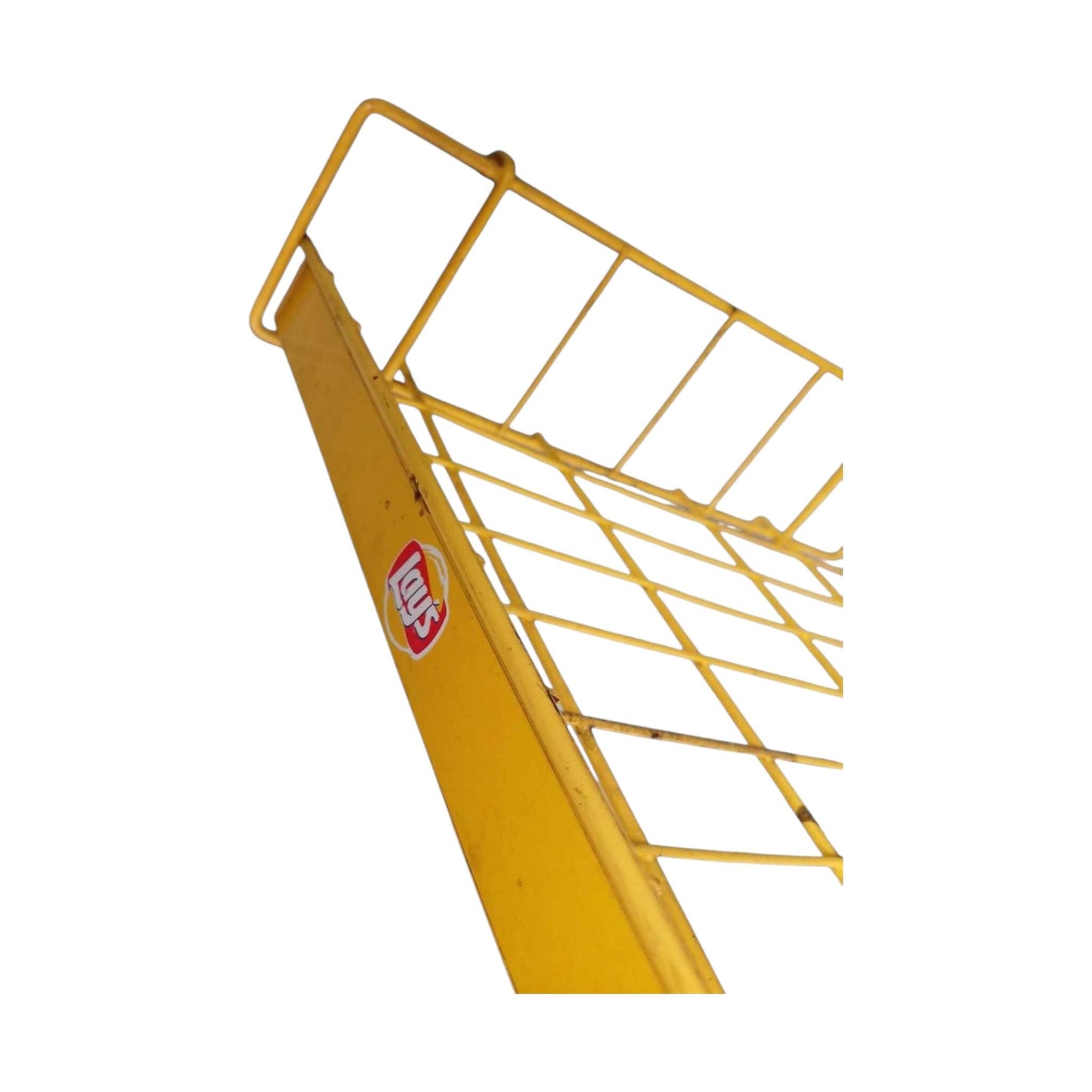 Vintage Lays Metal Shelf Industrial Snack Display Rack Wall Mountable Advertising Decor