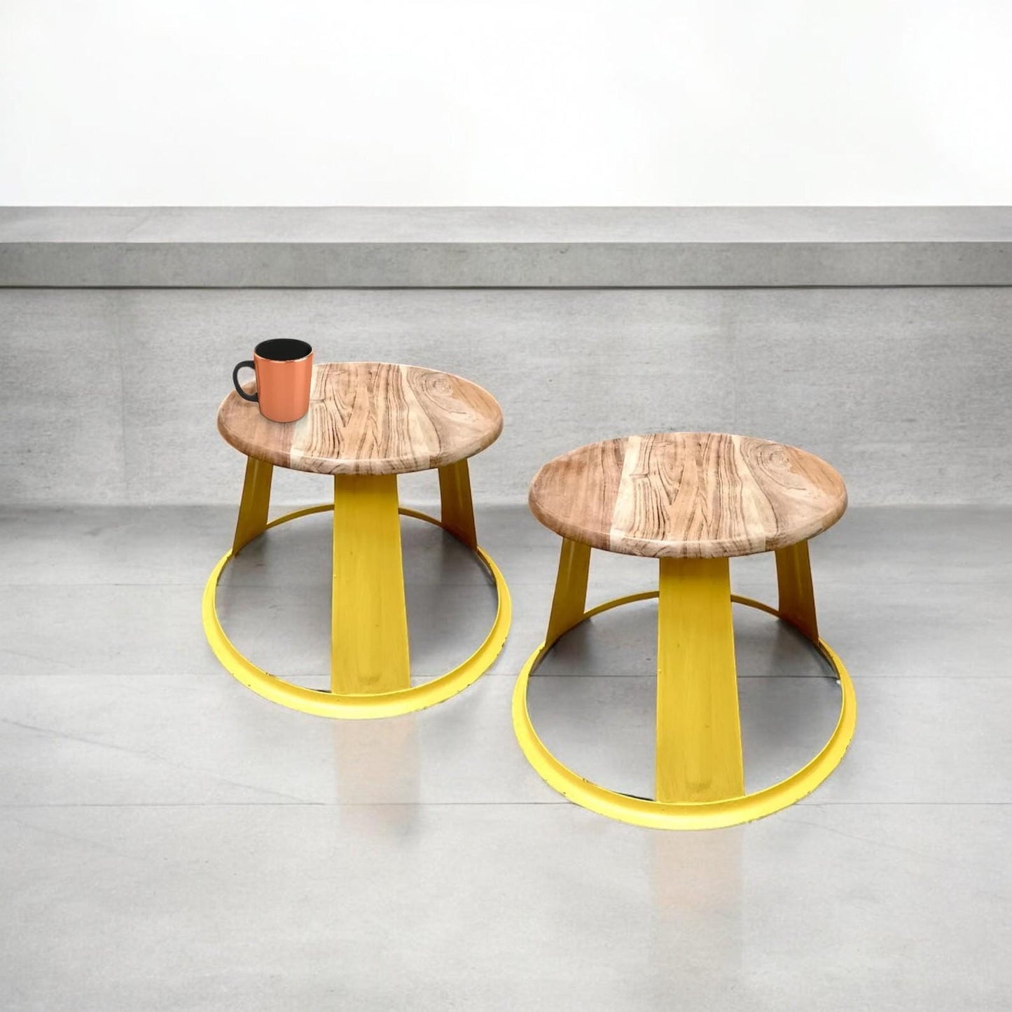 Aviation Table Made of Airport Yellow Lamp Base 1970 CCCP