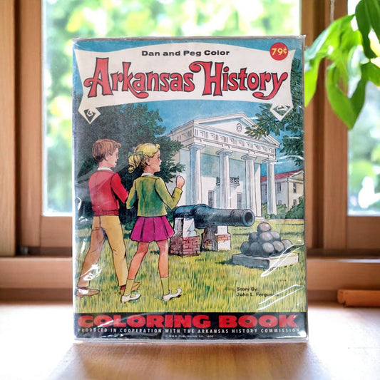 Vintage Arkansas History Coloring Book 1970 NOS Sealed Unused Vintage Educational Book