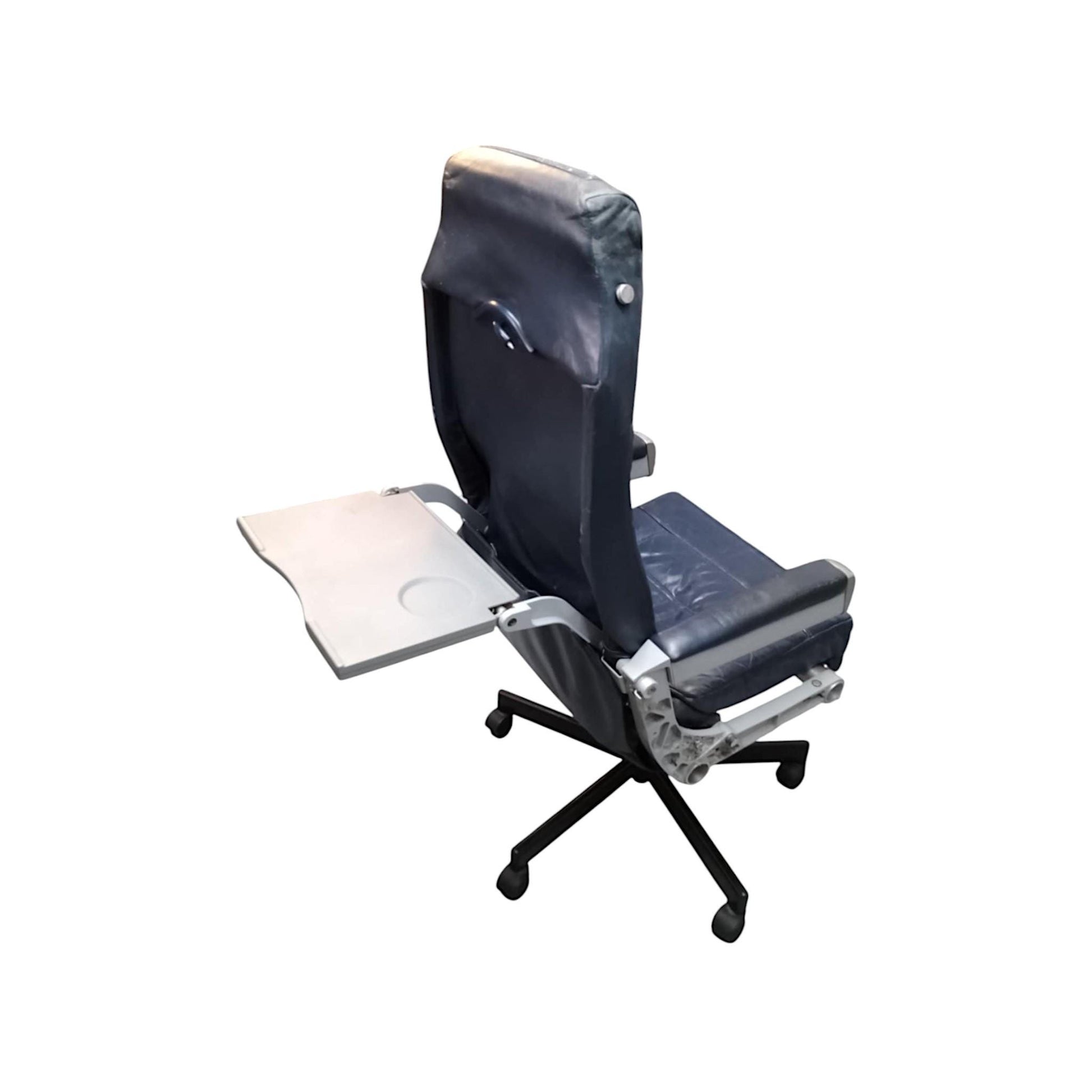 Bombardier Dash-8 Aircraft Office Chair – Vintage Aviation Furniture – Upcycled Airline Seat – Industrial Decor