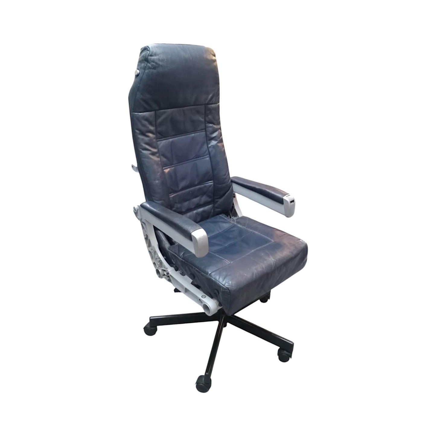 Bombardier Dash-8 Aircraft Office Chair – Vintage Aviation Furniture – Upcycled Airline Seat – Industrial Decor