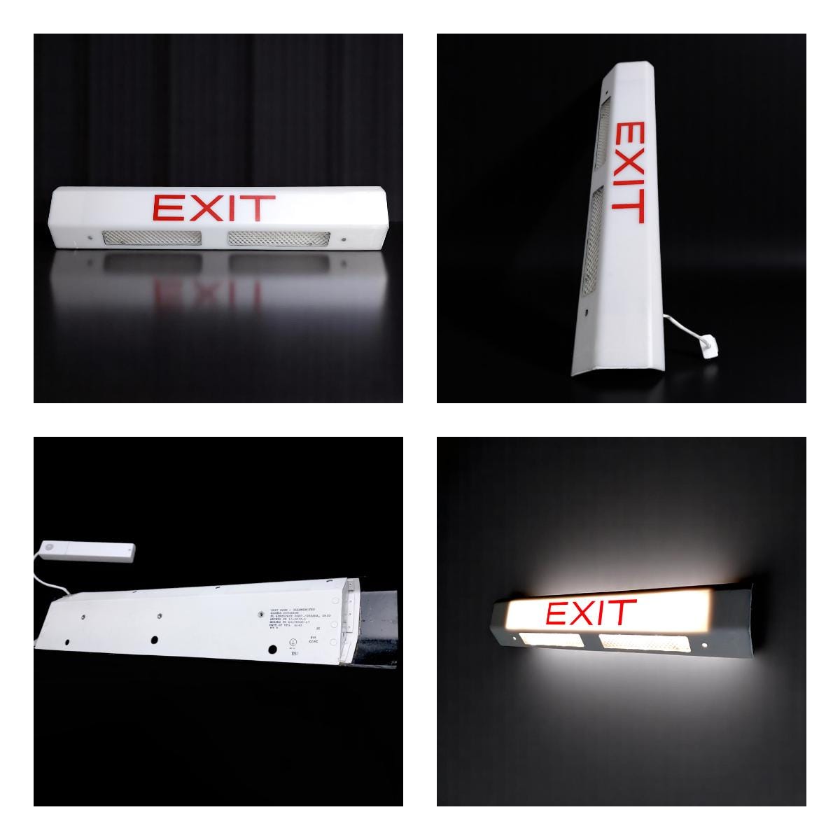 Boeing 757 Authentic EXIT Signage LED Airplane Sign Vintage Aircraft Lighting 1990s Grimes Goodrich Aviation Collectible Industrial Lamp