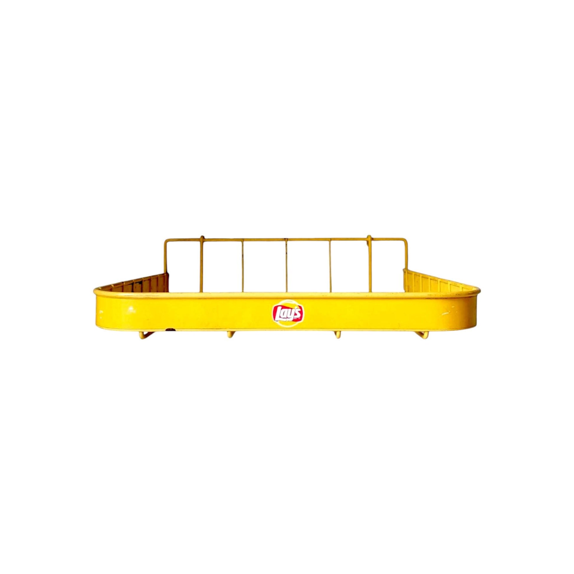 Vintage Lays Metal Shelf Industrial Snack Display Rack Wall Mountable Advertising Decor
