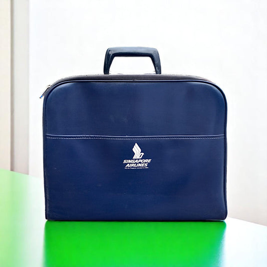 Singapore Airlines Origina Pilot Leather Case 1960s Made Only for Pilots Aviation Bag Flight Crew Bag Pilot Gift SIN
