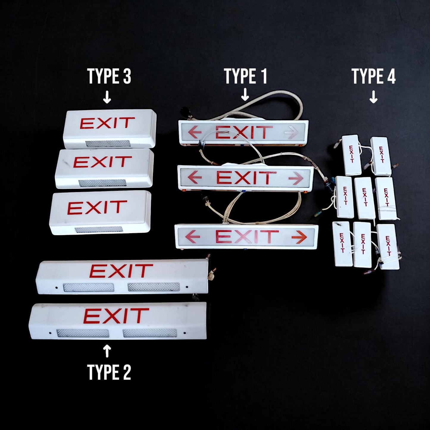 Boeing 757 Authentic EXIT Signage LED Airplane Sign Vintage Aircraft Lighting 1990s Grimes Goodrich Aviation Collectible Industrial Lamp