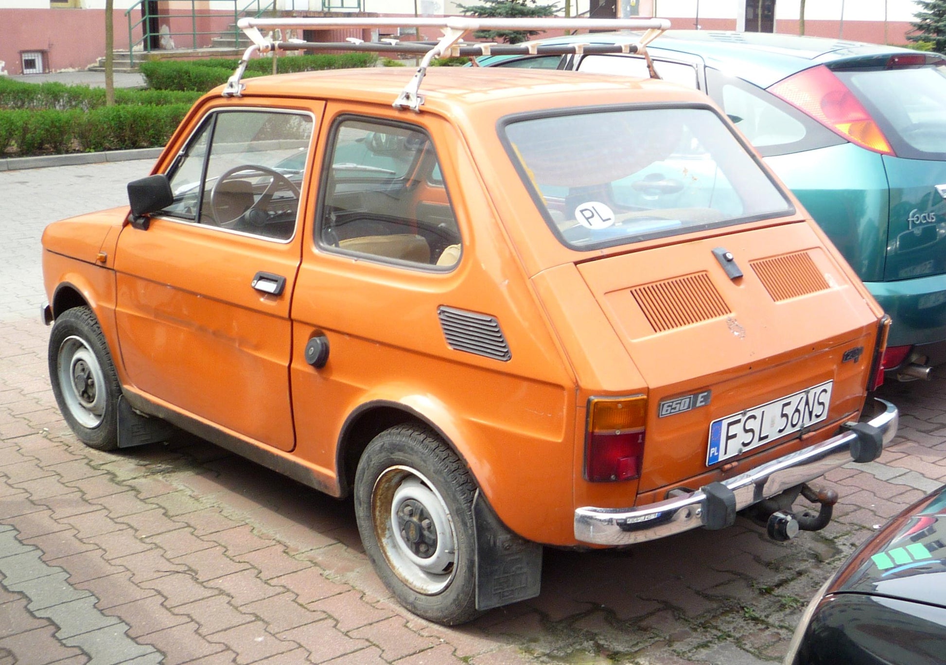 Vintage Fiat 126p Driver's Side Door | Original Classic Car Decor | Garage Wall Art | Upcycling Project | Automobilia | Old Classic Car
