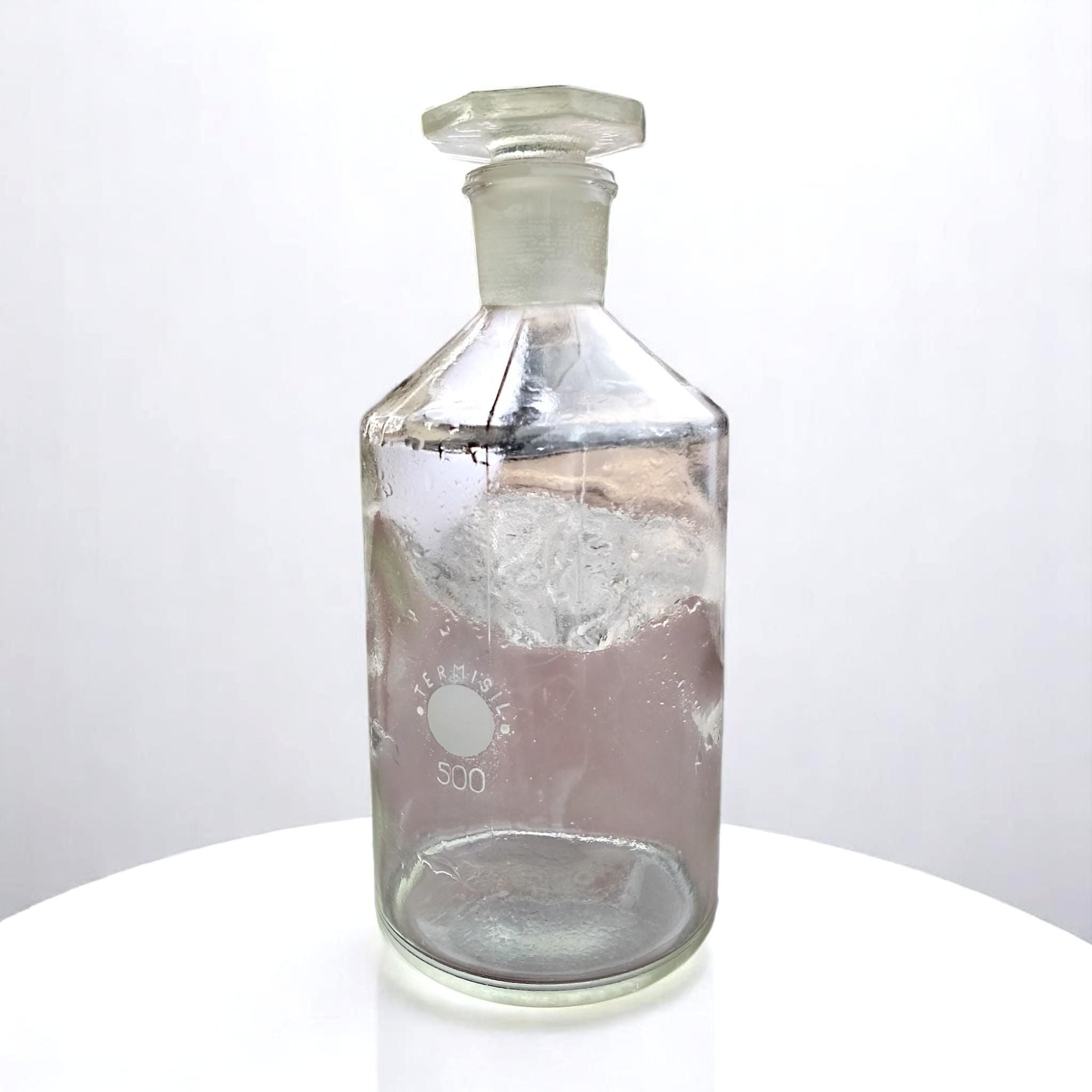 Vintage Laboratory Glass Bottle 500 ml – 1970s Termisil Wołomin Poland – Medical Chemistry Decor