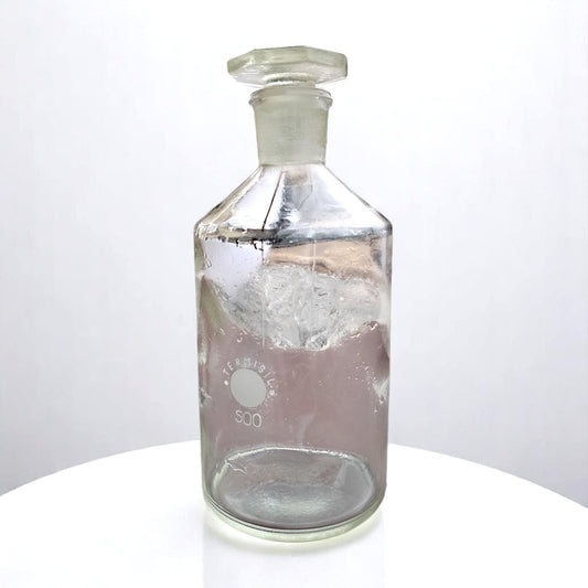 Vintage Laboratory Glass Bottle 500 ml – 1970s Termisil Wołomin Poland – Medical Chemistry Decor