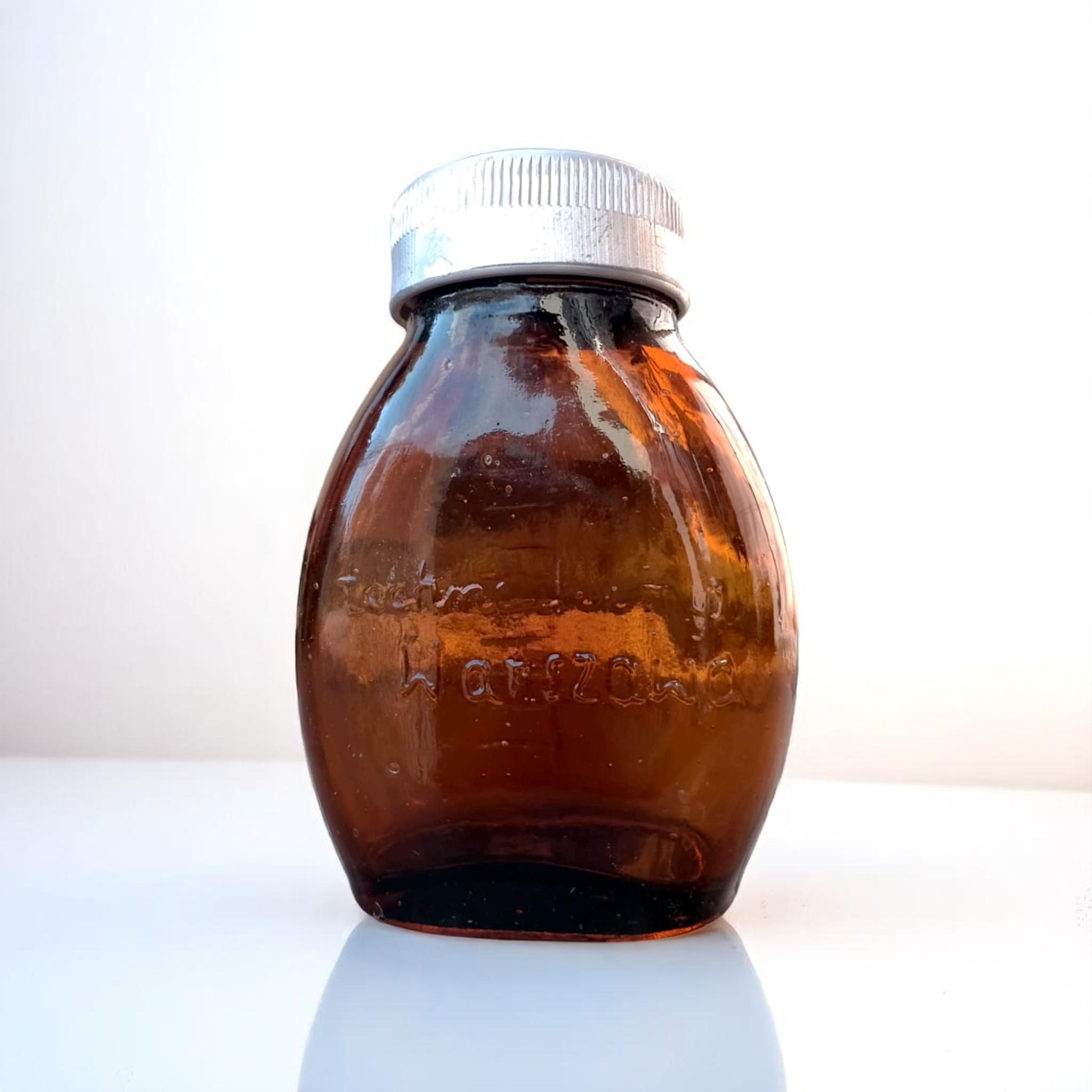 Vintage Apothecary Bottle Pharmacy Glass 1977 NOS Cold War-Era