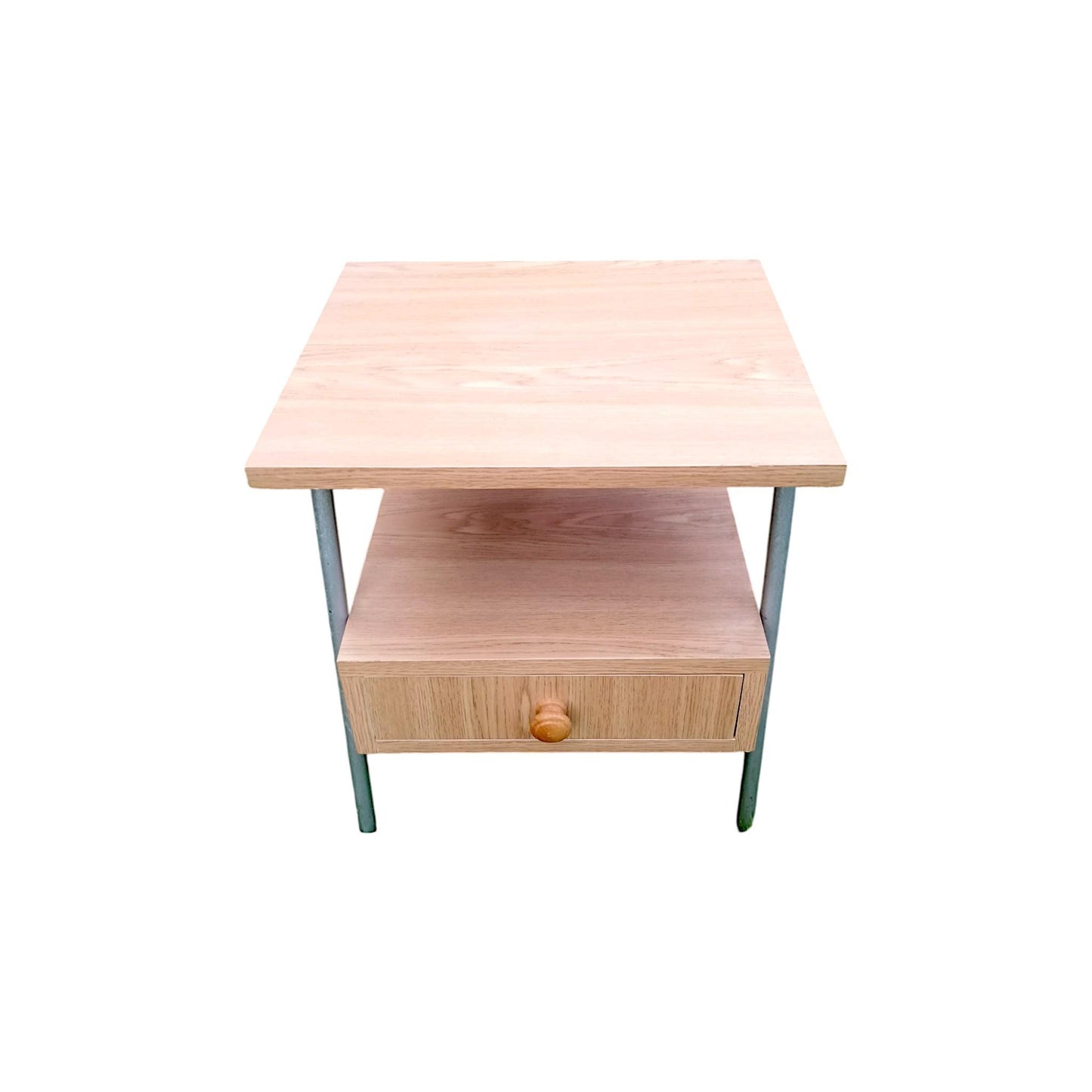 Vintage Industrial Nightstand Mid-Century Polish Military End Table PRL 1960s