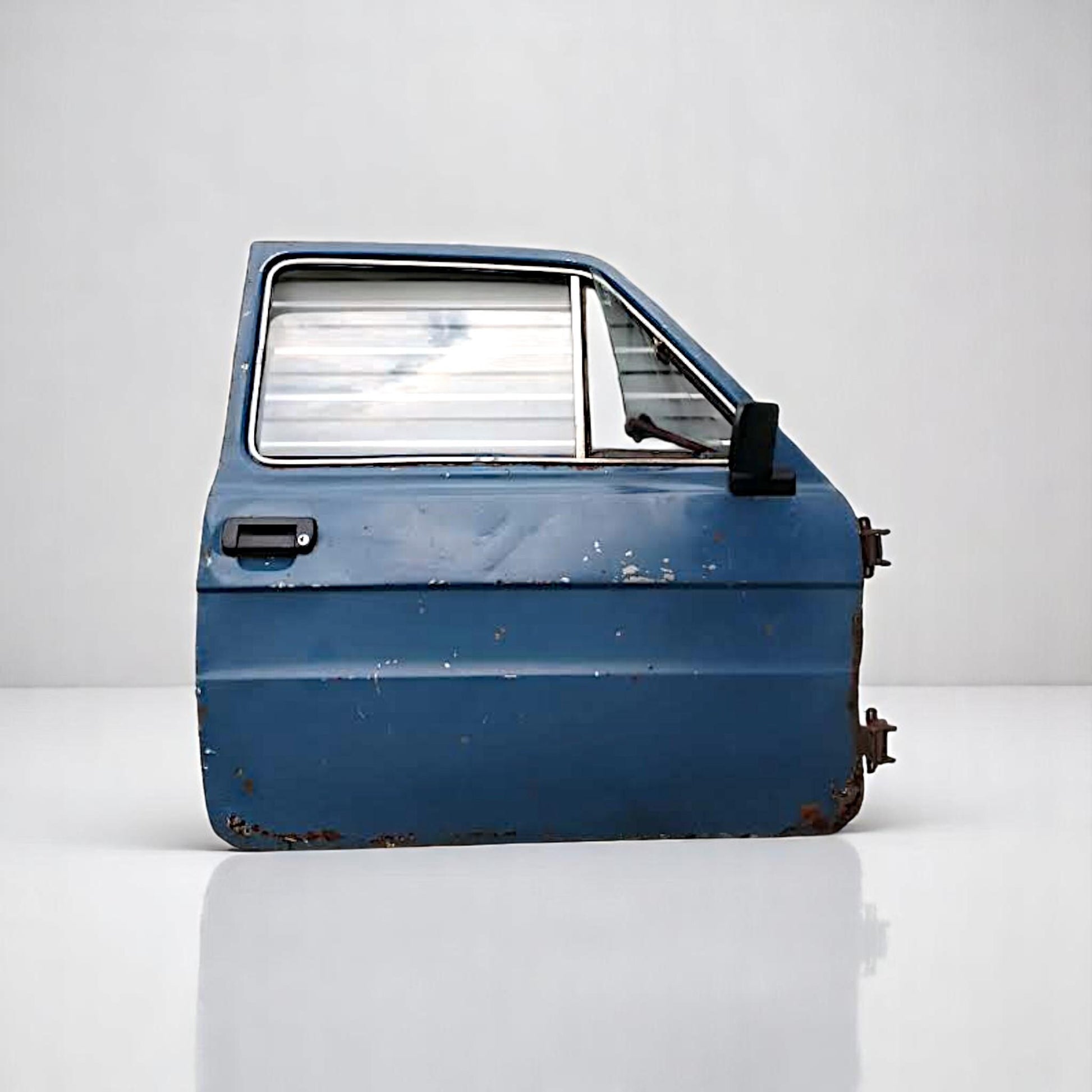 Vintage Fiat 126p Driver's Side Door | Original Classic Car Decor | Garage Wall Art | Upcycling Project | Automobilia | Old Classic Car