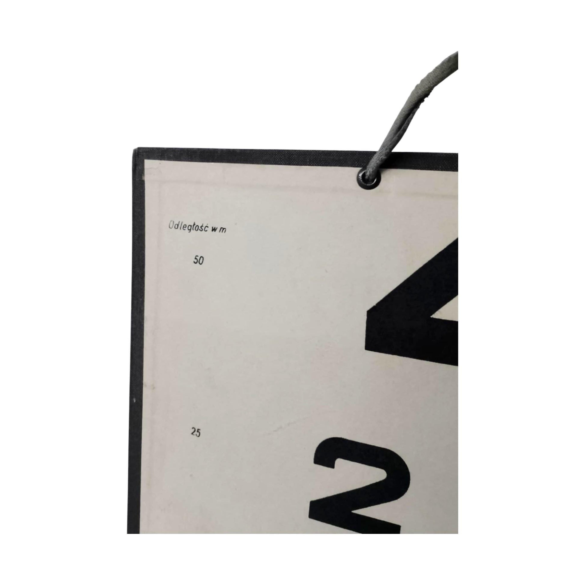 Vintage Polish Eye Chart 1970 – Optotype Board for Visual Acuity Testing Original