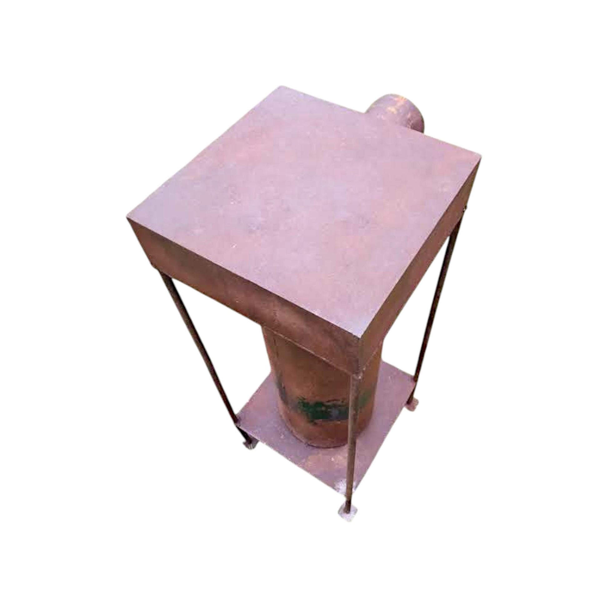Vintage Industrial Wood Stove mid-20th century Loft Decor Side Table Original Patina PRL Poland