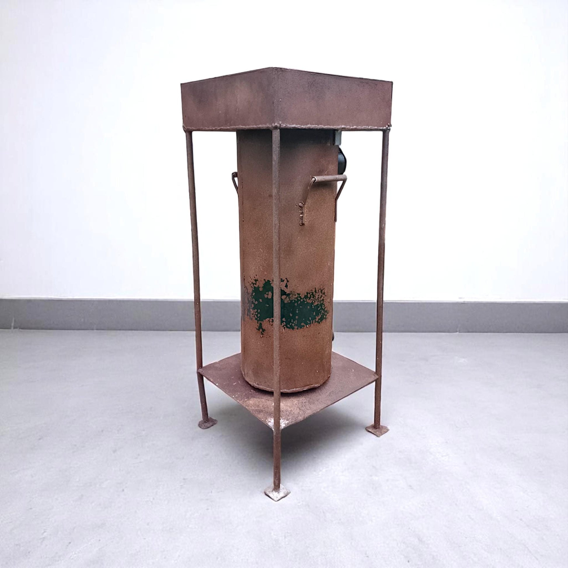 Vintage Industrial Wood Stove mid-20th century Loft Decor Side Table Original Patina PRL Poland