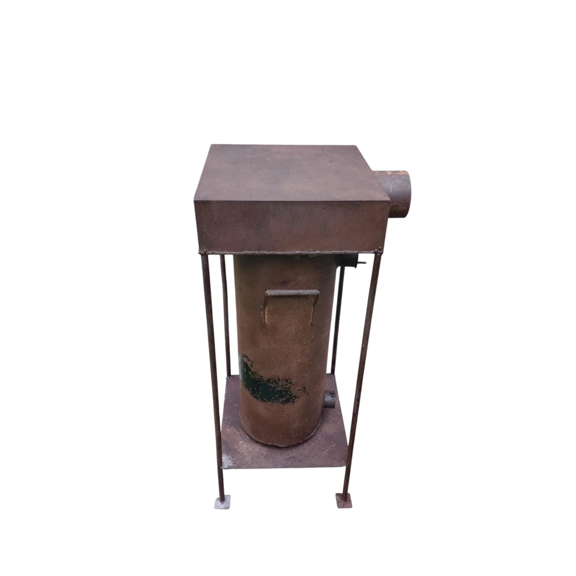 Vintage Industrial Wood Stove mid-20th century Loft Decor Side Table Original Patina PRL Poland
