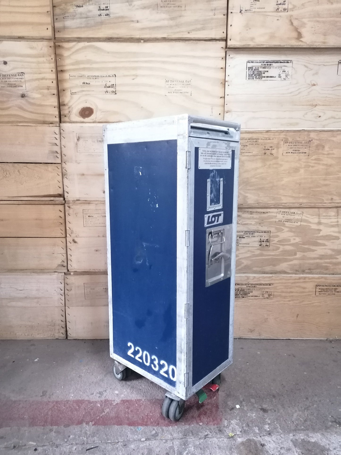 Original Aircraft Galley Cart LOT Polish Airlines - Airline ATLAS Trolley - Industrial Airplane Cart - Worldwide Shipping